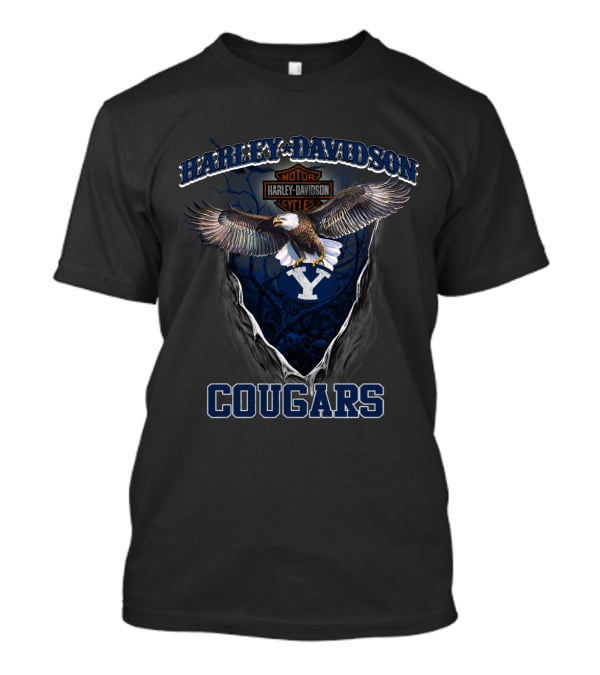 Harley Davidson Motor Byu Cougars Eagle T-Shirt