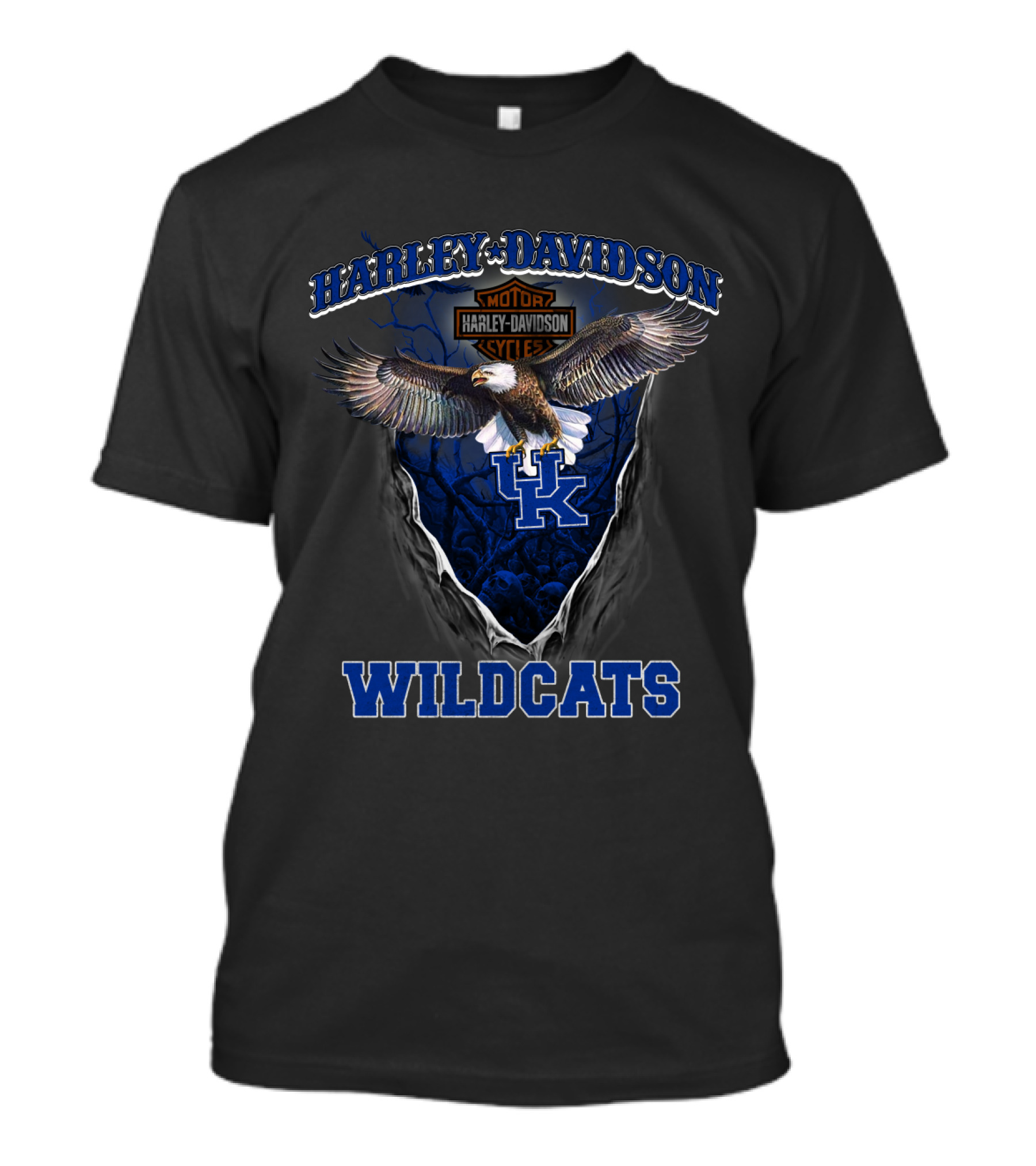 Harley Davidson Motor Cycles Wildcats Uk T-Shirt