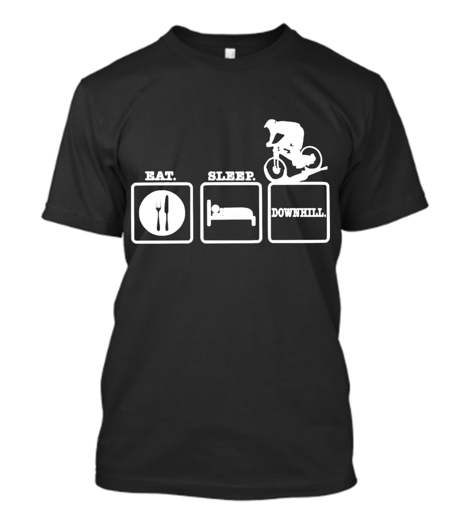 Eat Sleep Downhill Mountain Bike Cycling Cycle T-Shirt