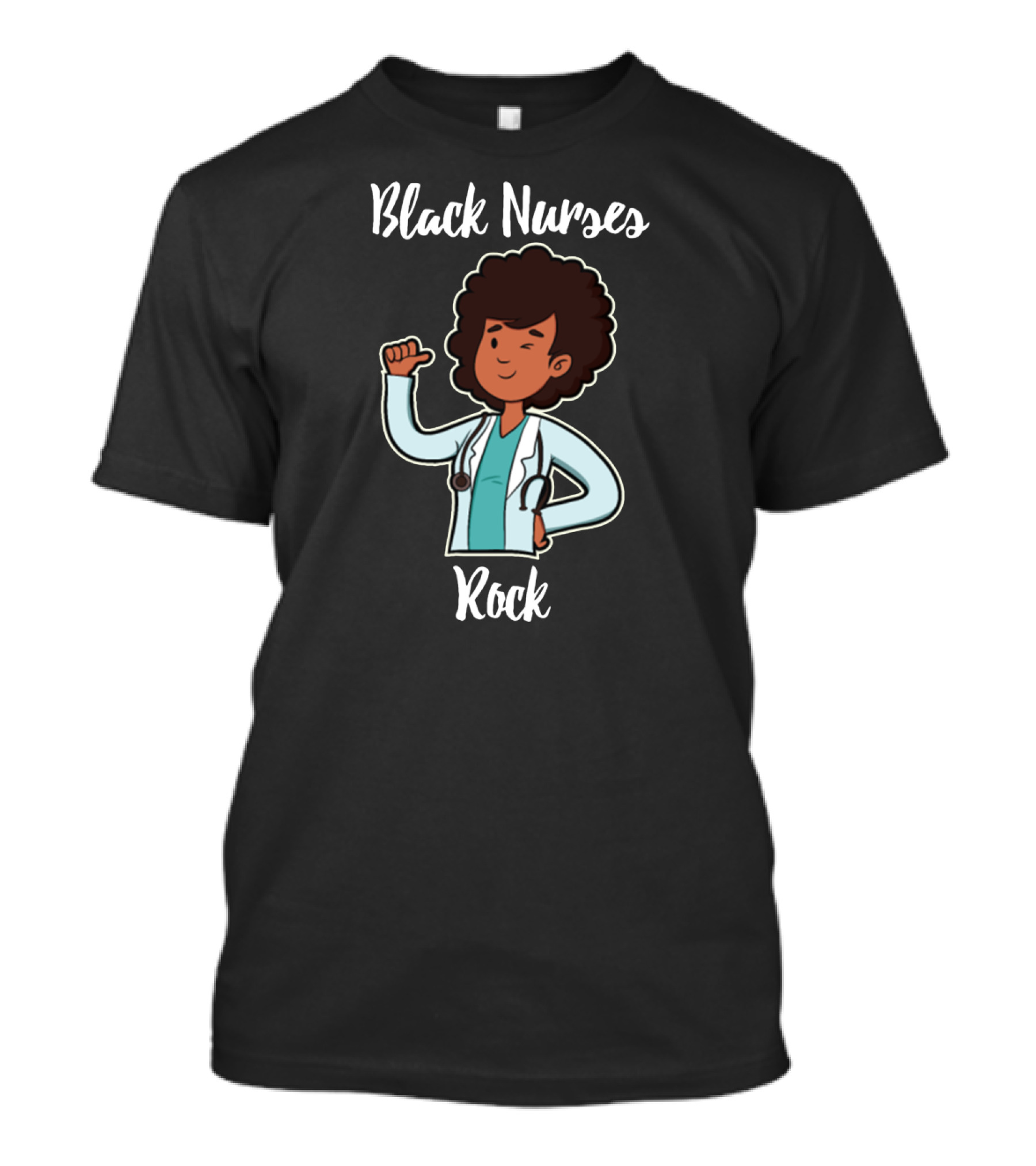 Black Nurses Rock Nurse Funny Afro Nursery Empowerment T-Shirt