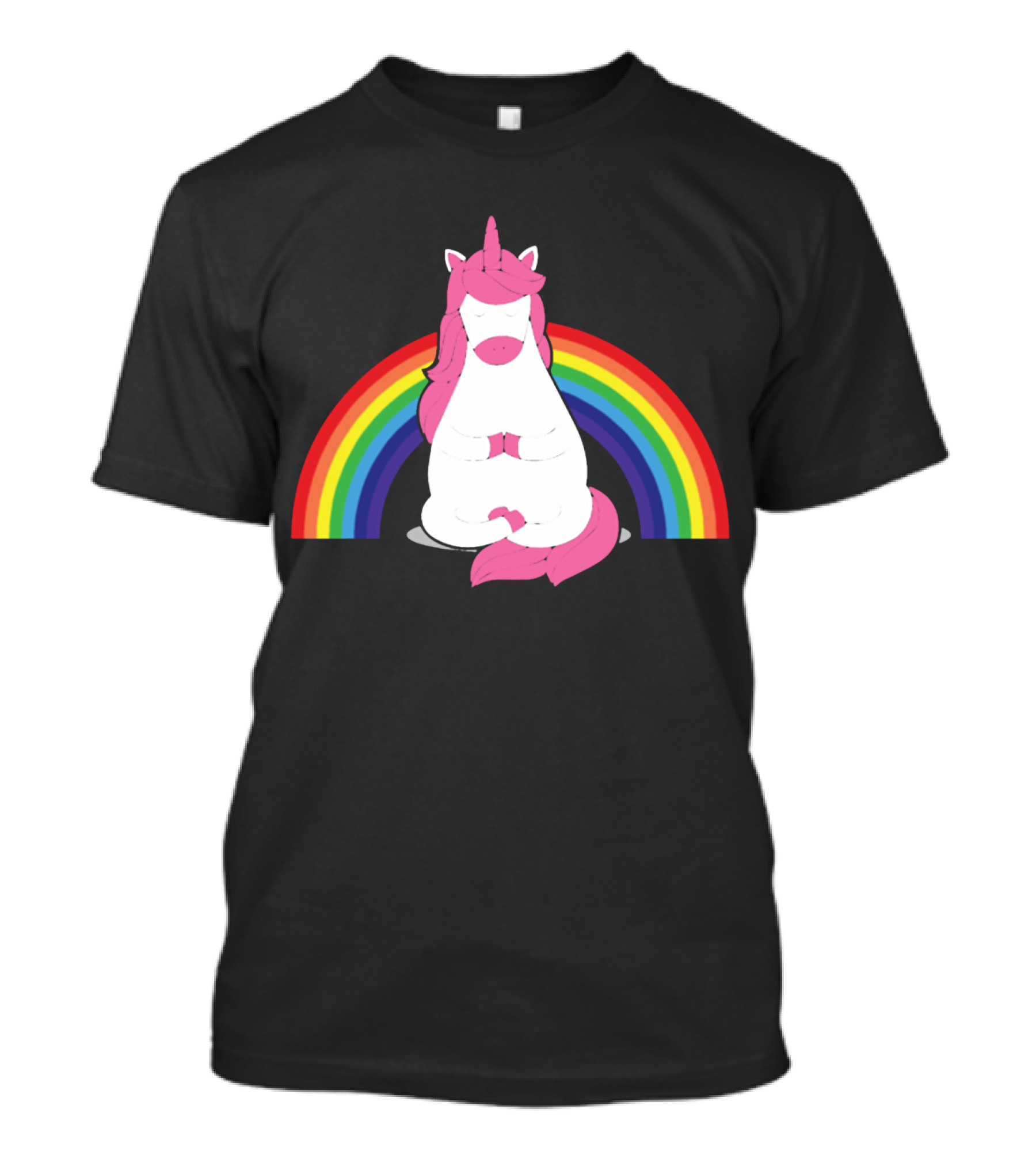 Yoga Unicorn Rainbow Funny Gym Workout Humor Cool Unicorn T-Shirt