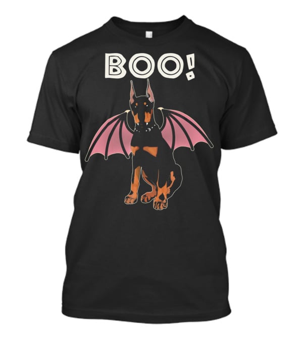BOO Doberman With Bat Wings T-Shirt