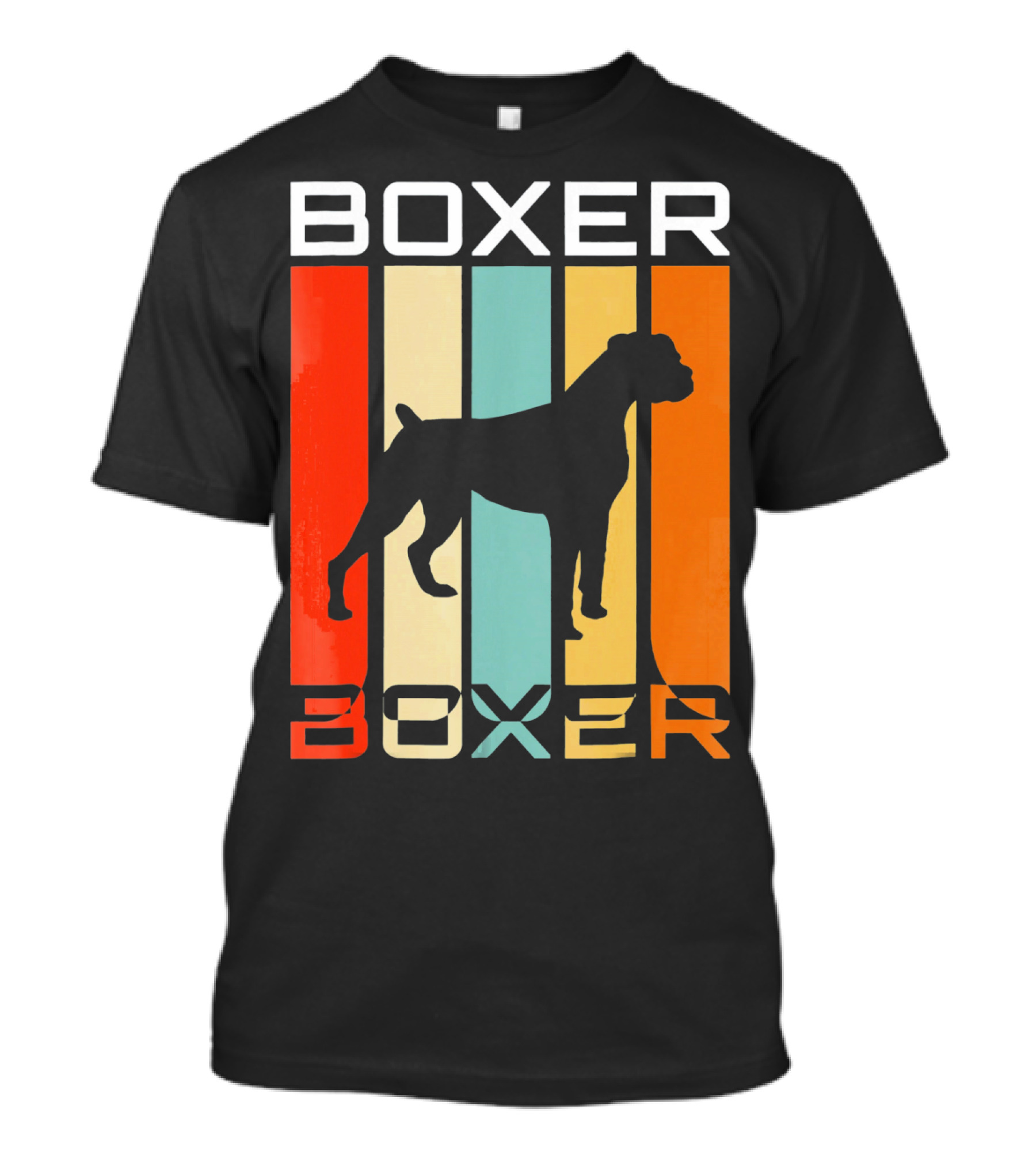 Boxer Dog Retro 70s Vintage Boxer T-Shirt