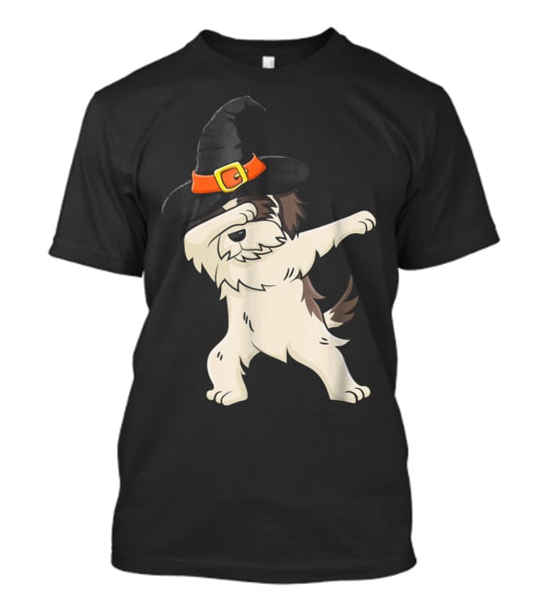 Dabbing Shih Tzu In Witch Hat Halloween T-Shirt