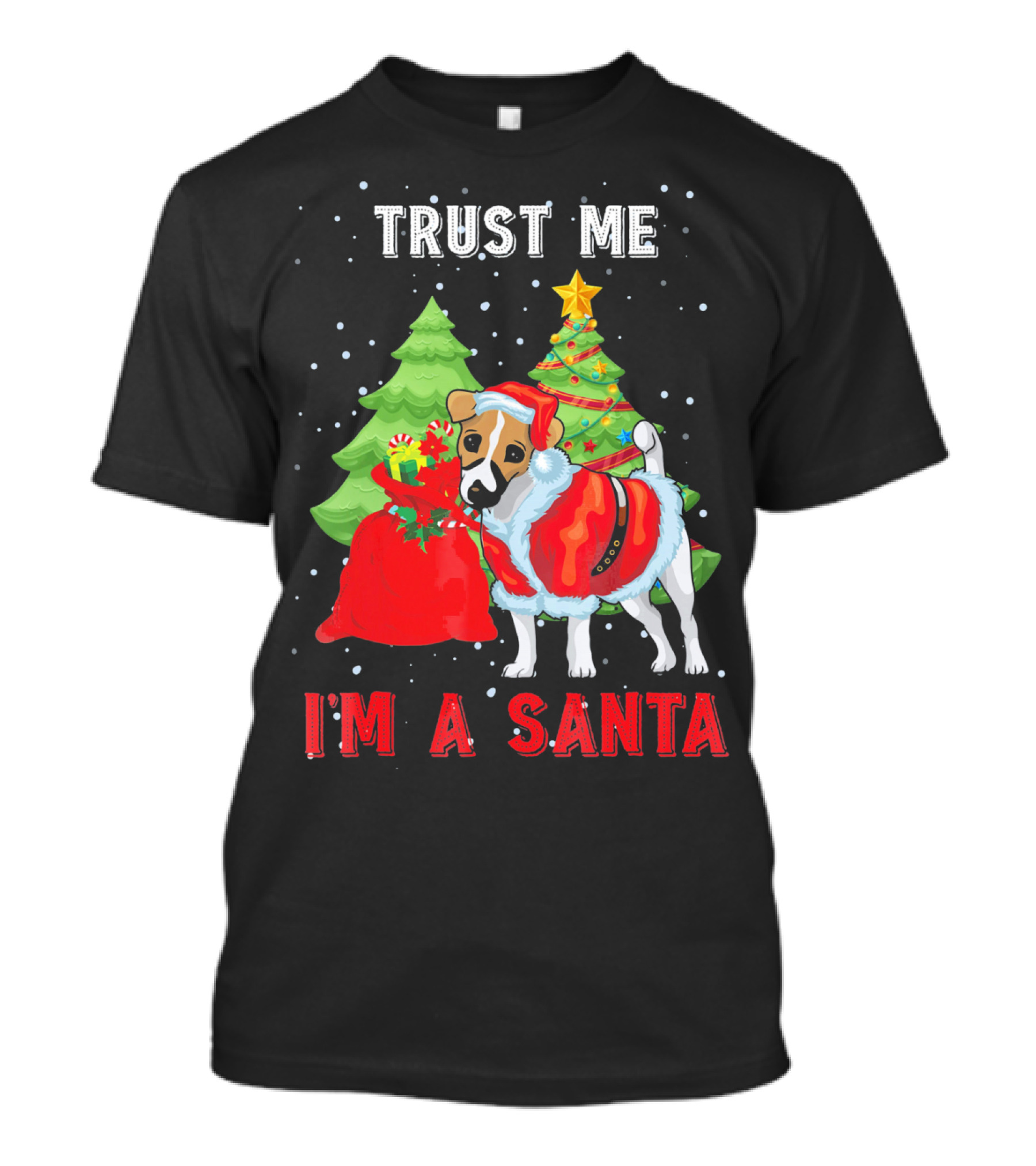 Trust Me I'm A Santa Jack Russell Dog Christmas Holiday T-Shirt