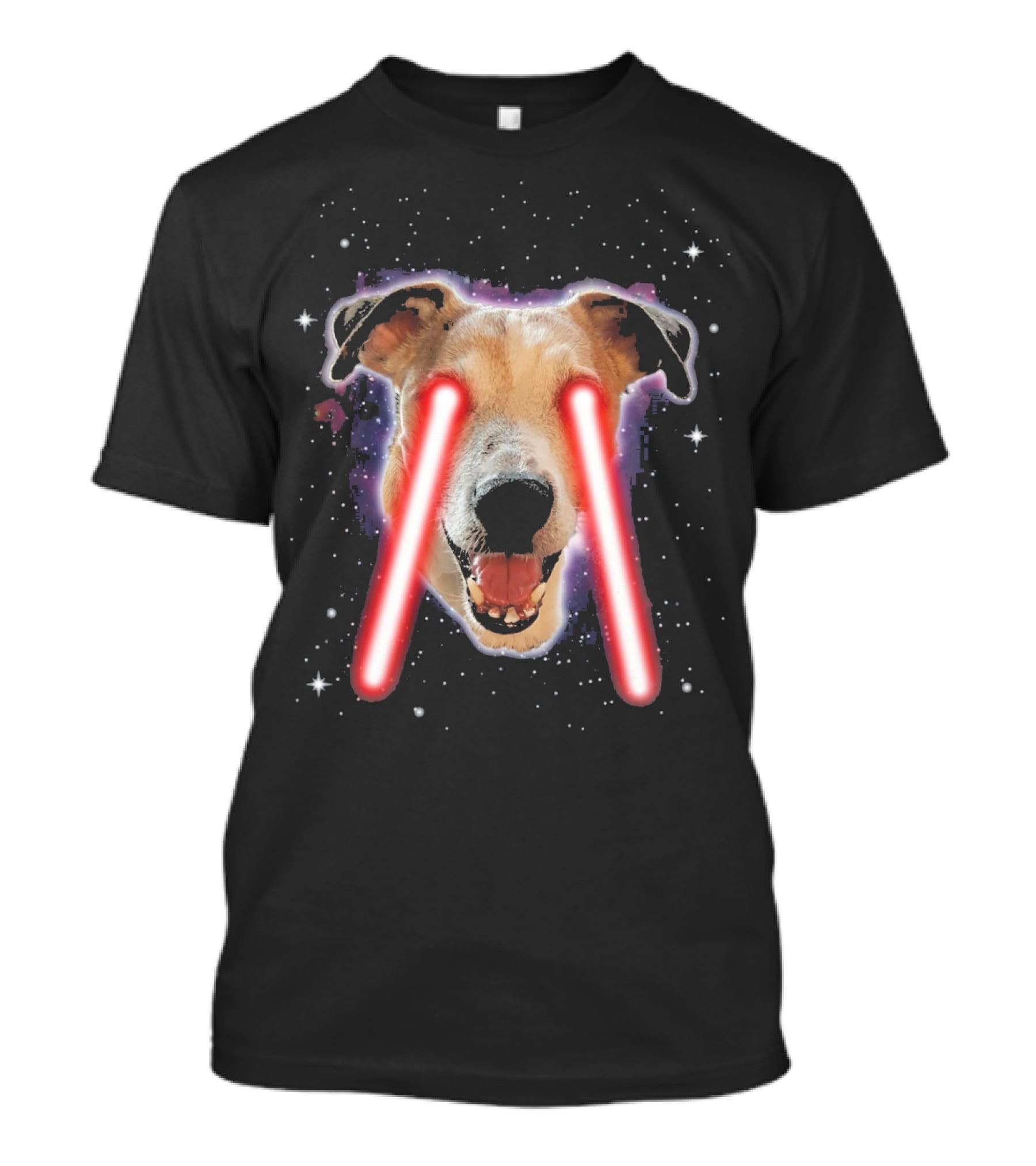 Jack Russell Terrier Laser Eyes Space Dog Astronaut T-Shirt