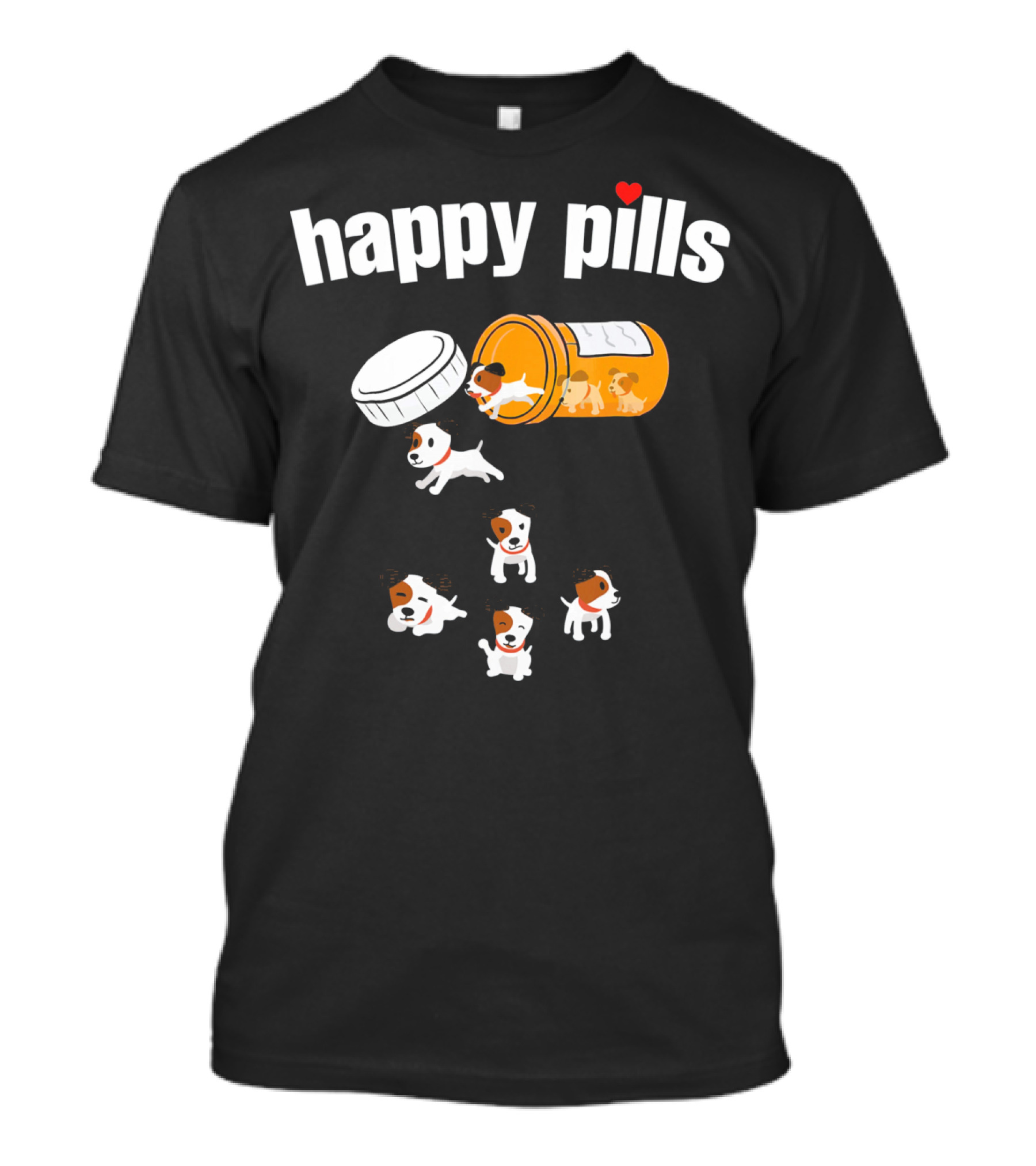 Happy Pills Jack Russell Terrier Funny Dog Love T-Shirt