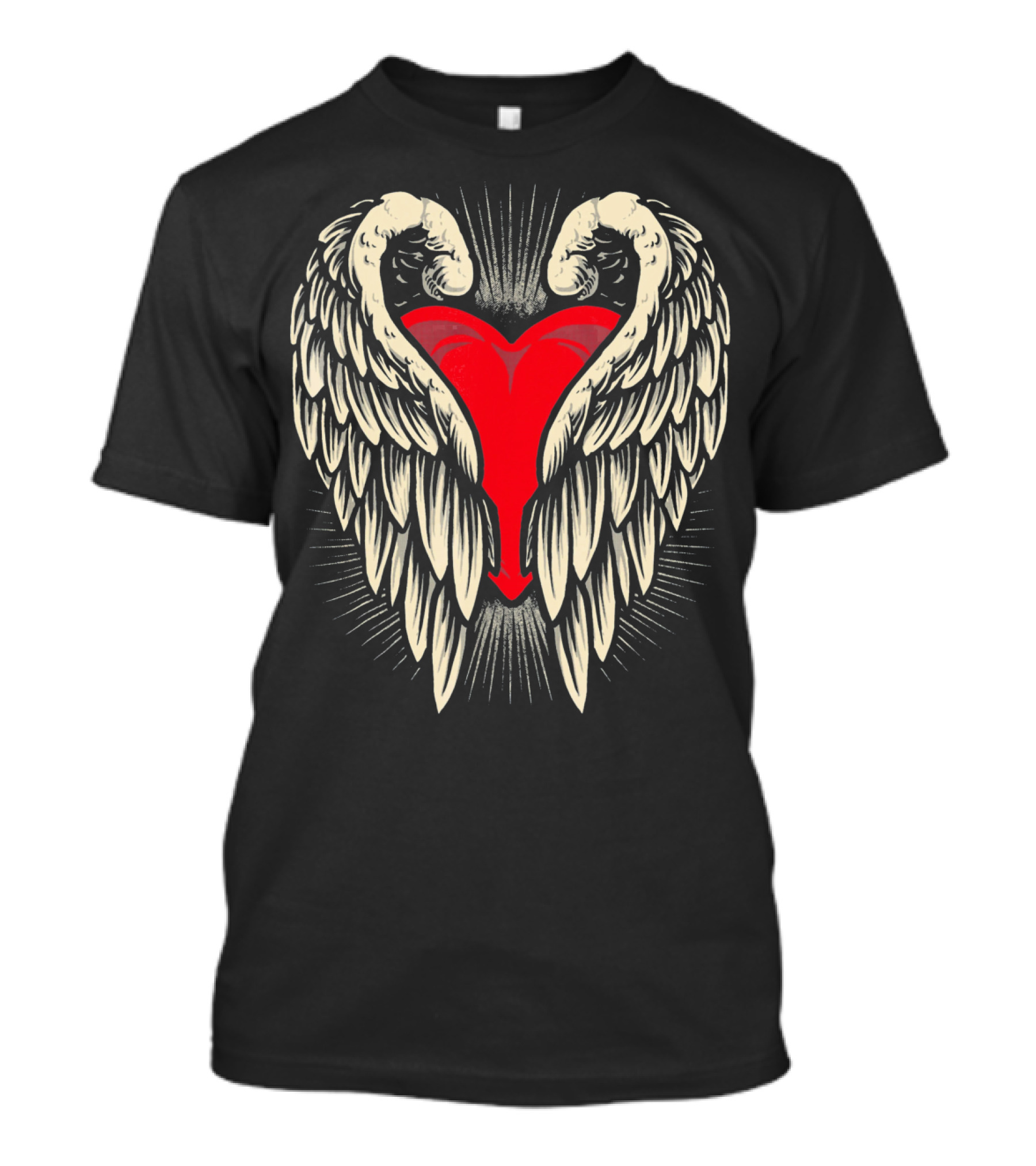 Angel Wings And Heart Valentine's Day T-Shirt