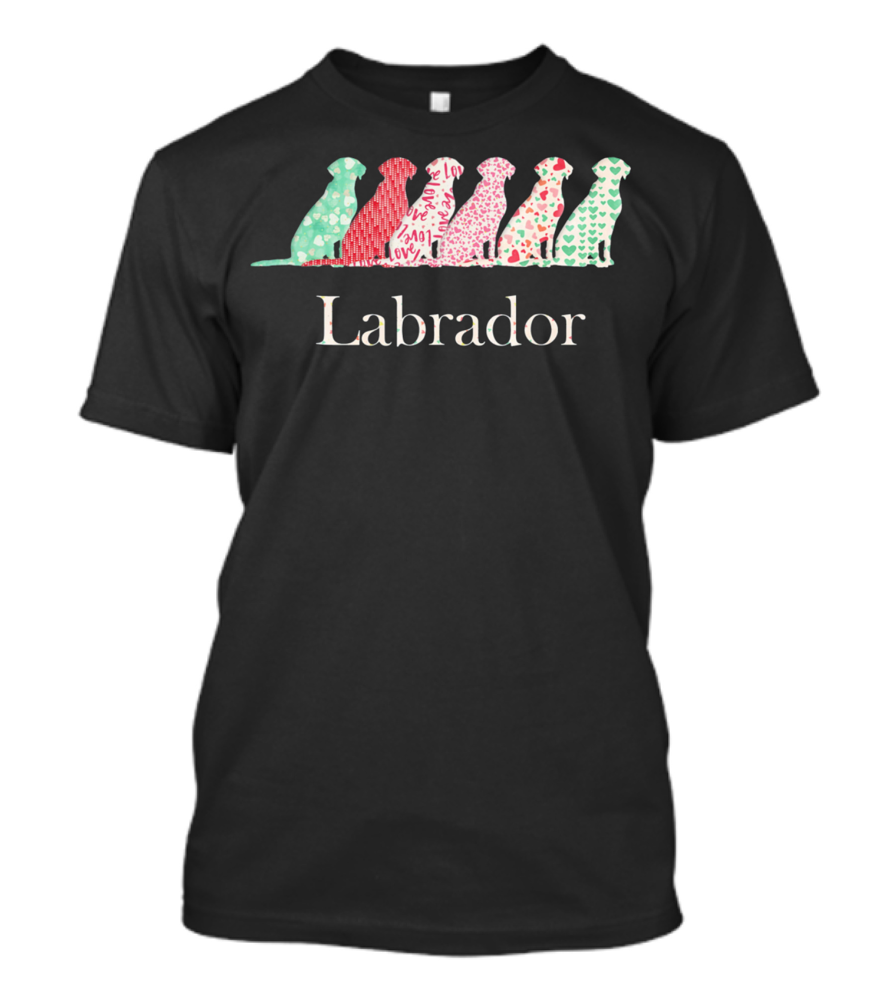 Labrador Love Hearts Valentine's Day Labrador Retriever T-Shirt