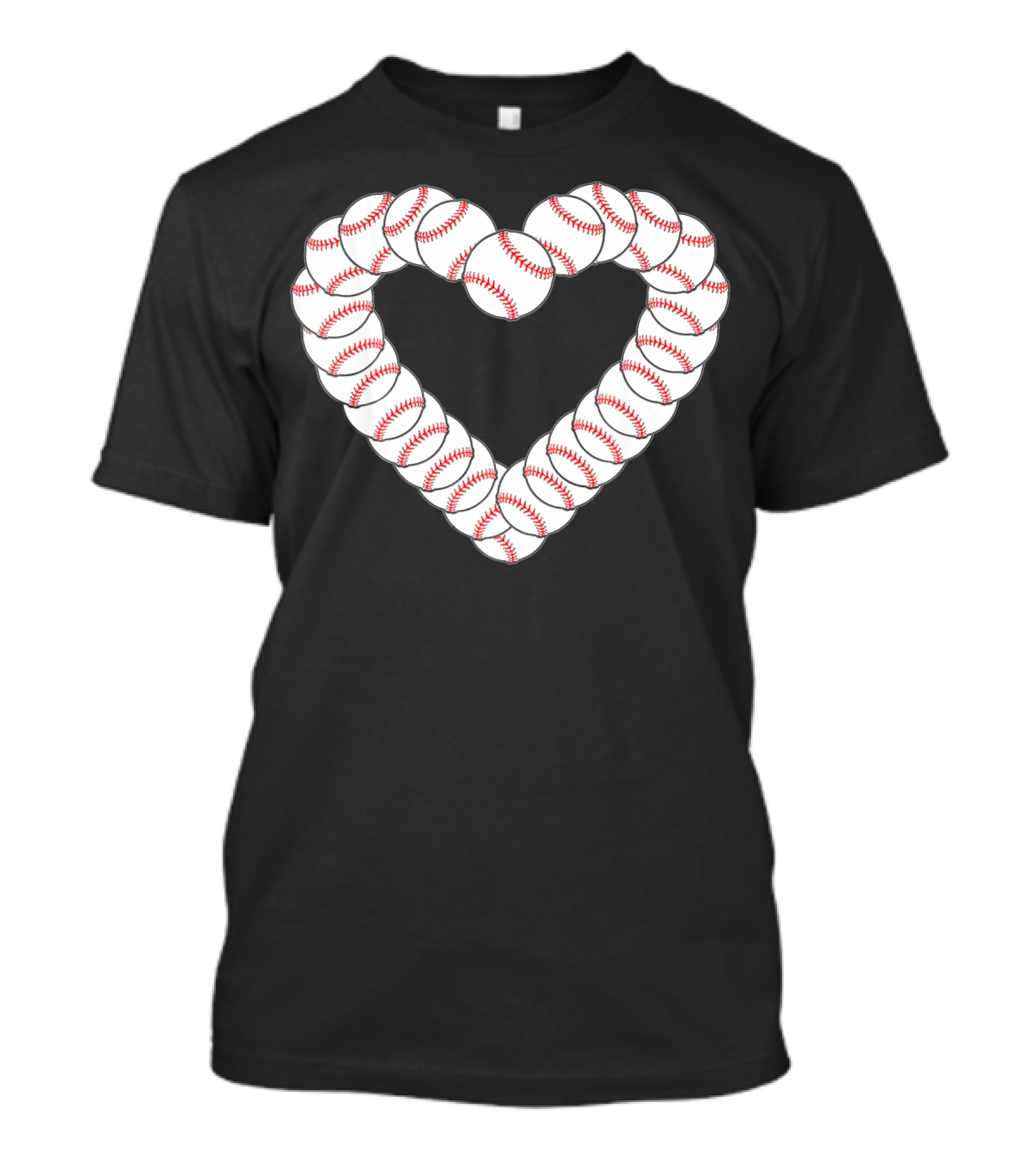 Baseball Heartbeat Valentine Heart With Baseballs T-Shirt