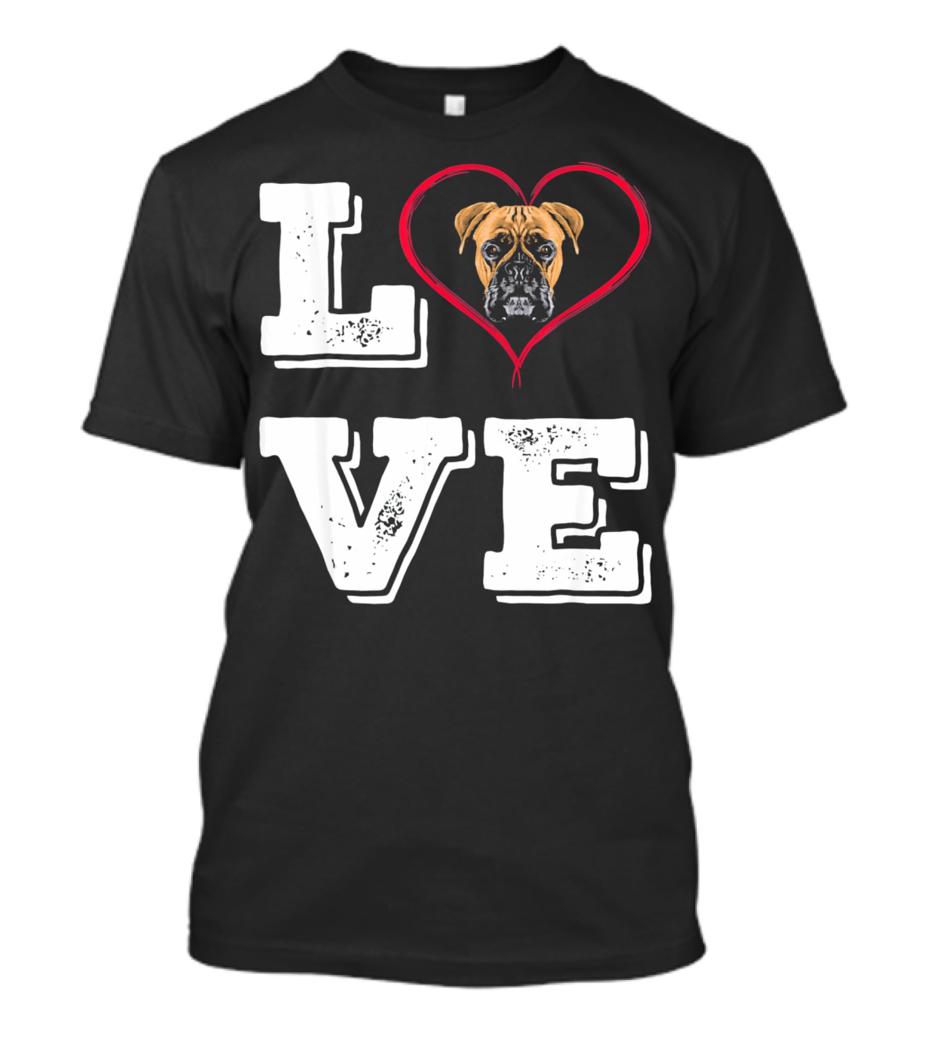 Boxer Dog Love Heart Va Dog Mom T-Shirt