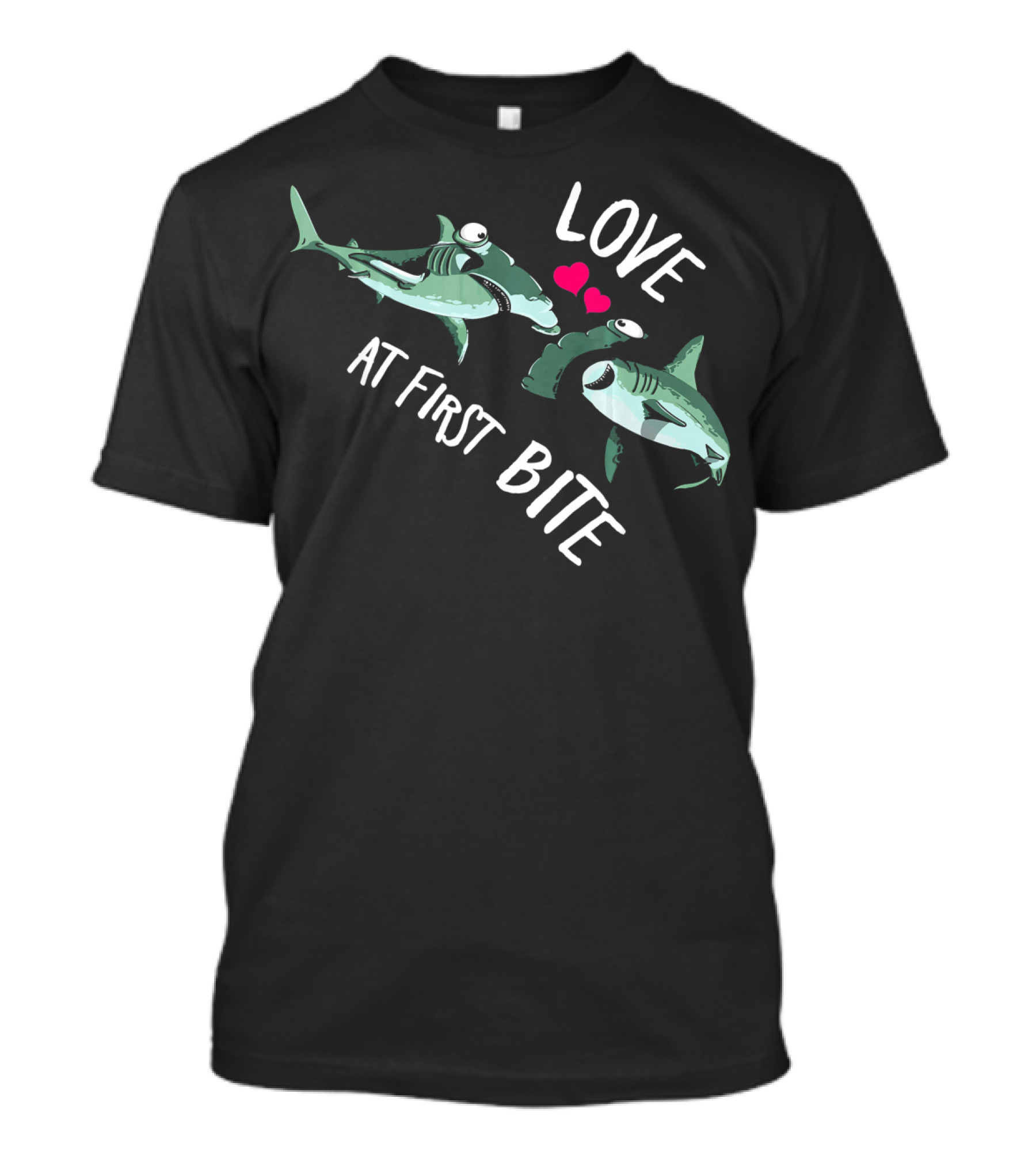 Boys Valentines Day Love At First Bite Shark Valent T-Shirt