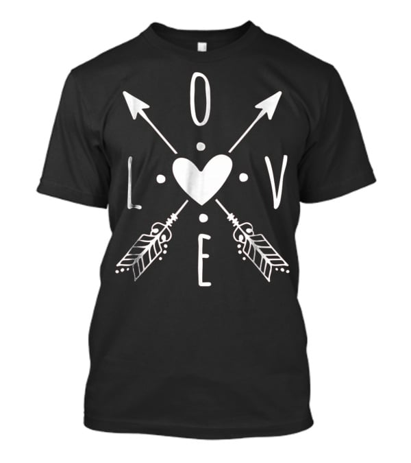 Love Heart Arrows Cute Valentines Day T-Shirt