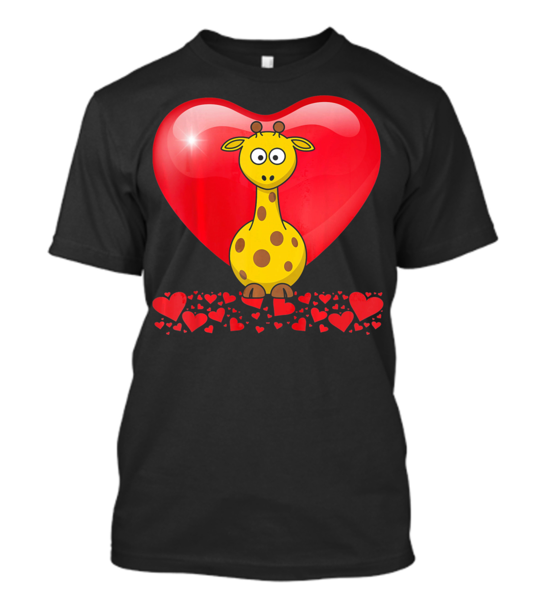 Cute Valentine's Day Heart Giraffe Valentin T-Shirt