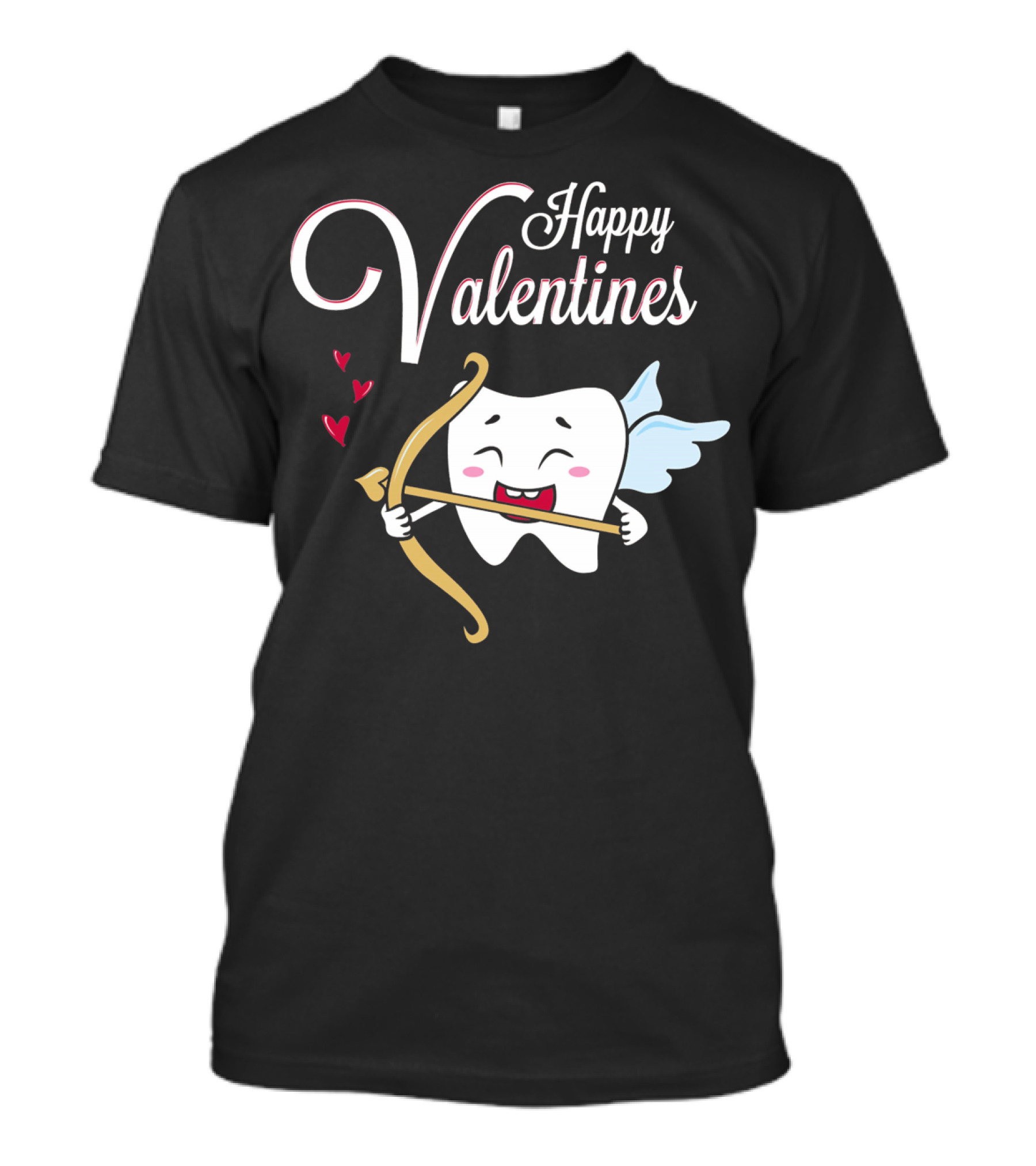 Happy Valentines Dental Hygienist Dentist Tooth Cupid T-Shirt