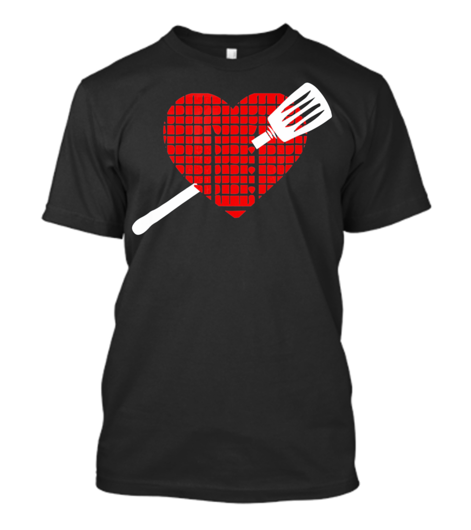 Funny BBQ Grilling Valentine's Day Heart With Spatula T-Shirt