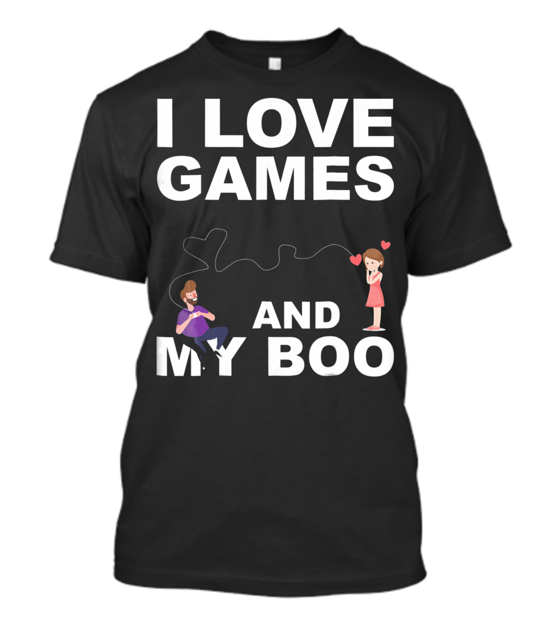Valentines Day I Love Games And My Boo Funny T-Shirt