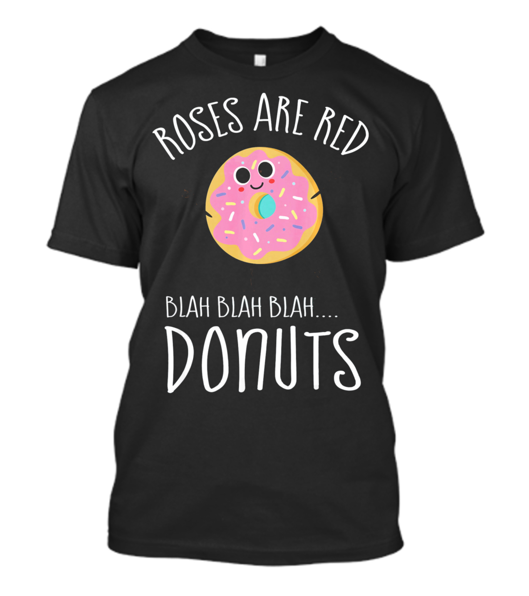 Roses Are Red Donuts Funny Valentines Day Boys Blah Blah Blah T-Shirt