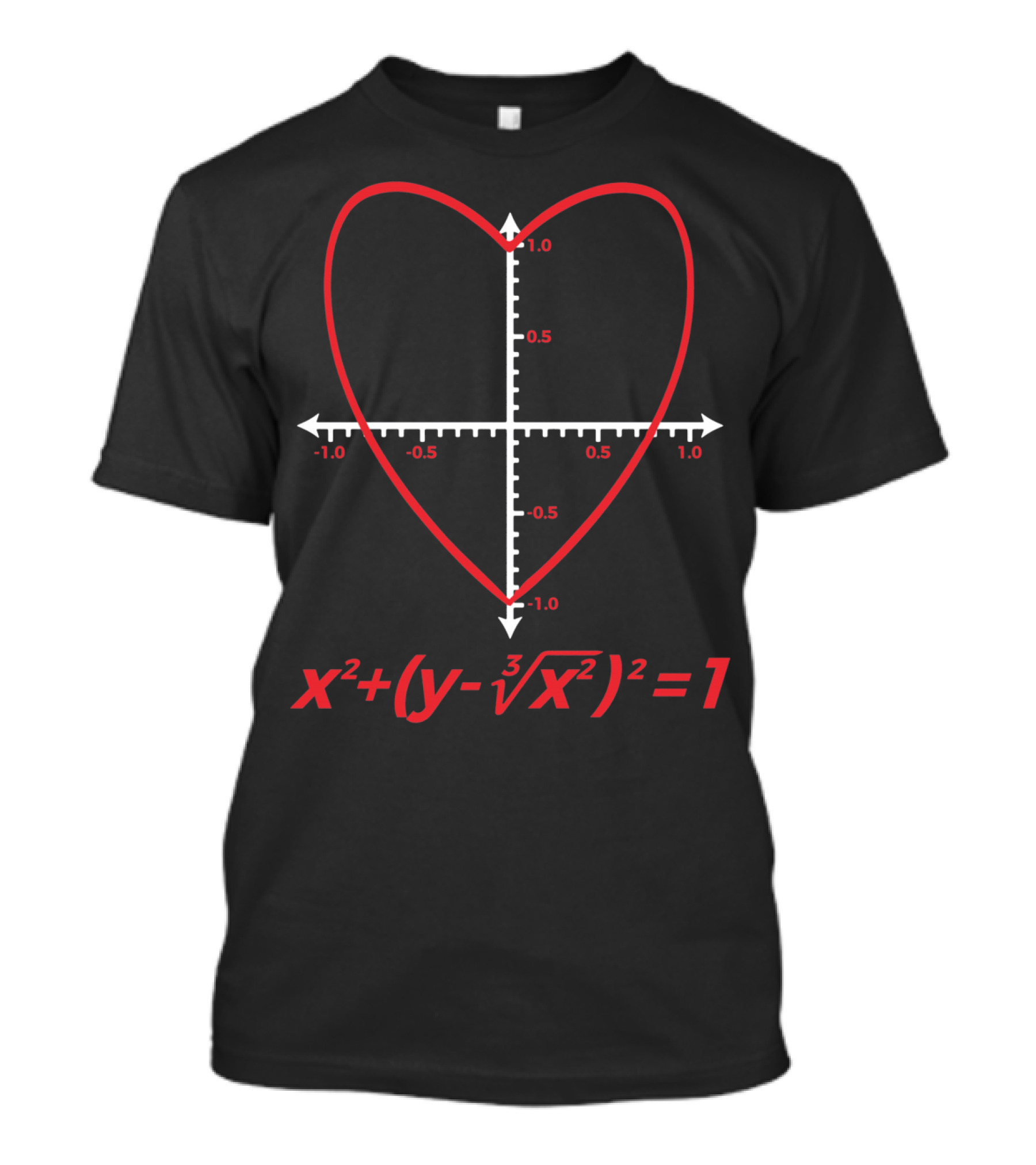 Heart Equation Math Teacher Valentine Graph T-Shirt