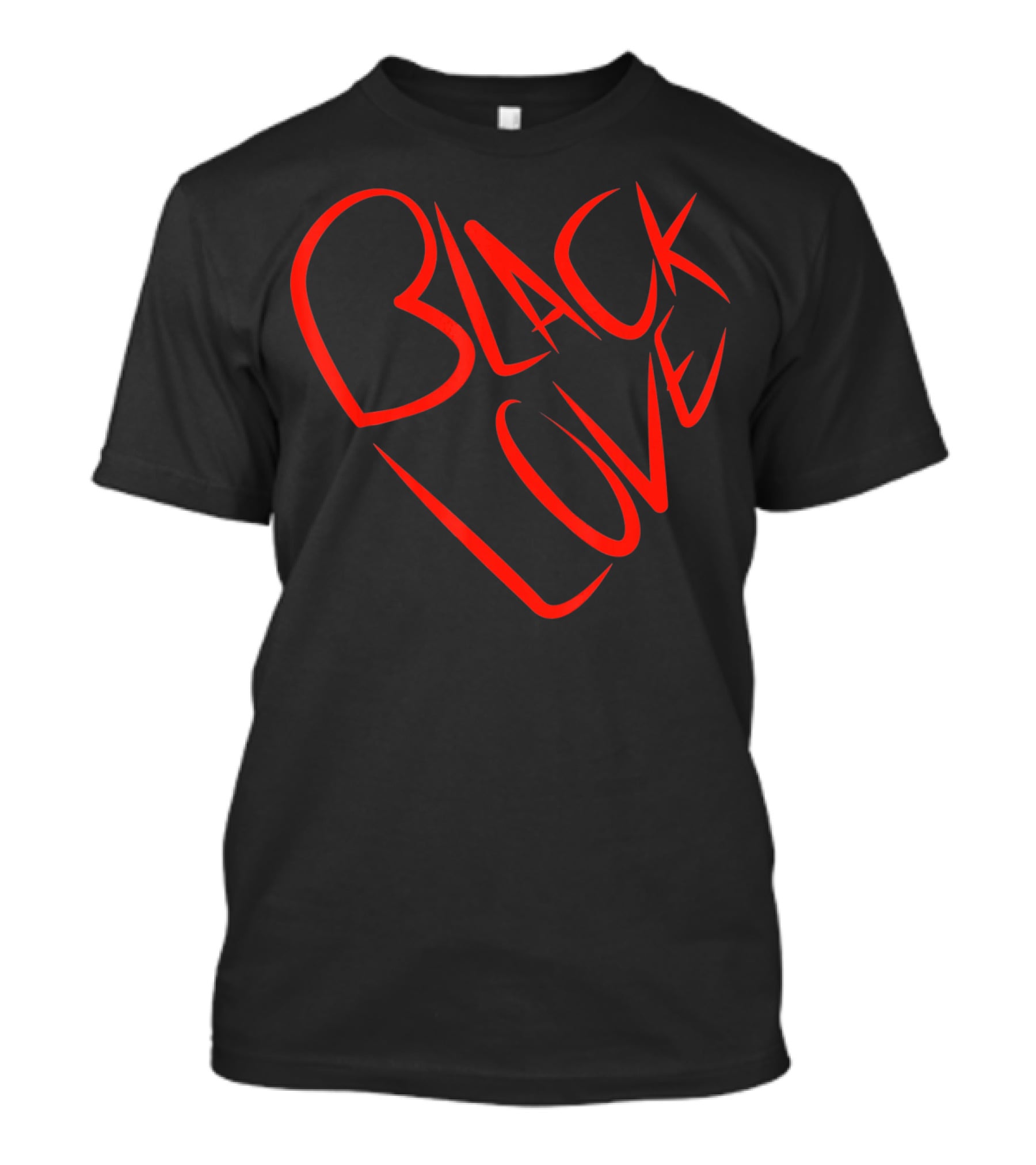 Black Love Heart Shaped Valentine’s Day T-Shirt