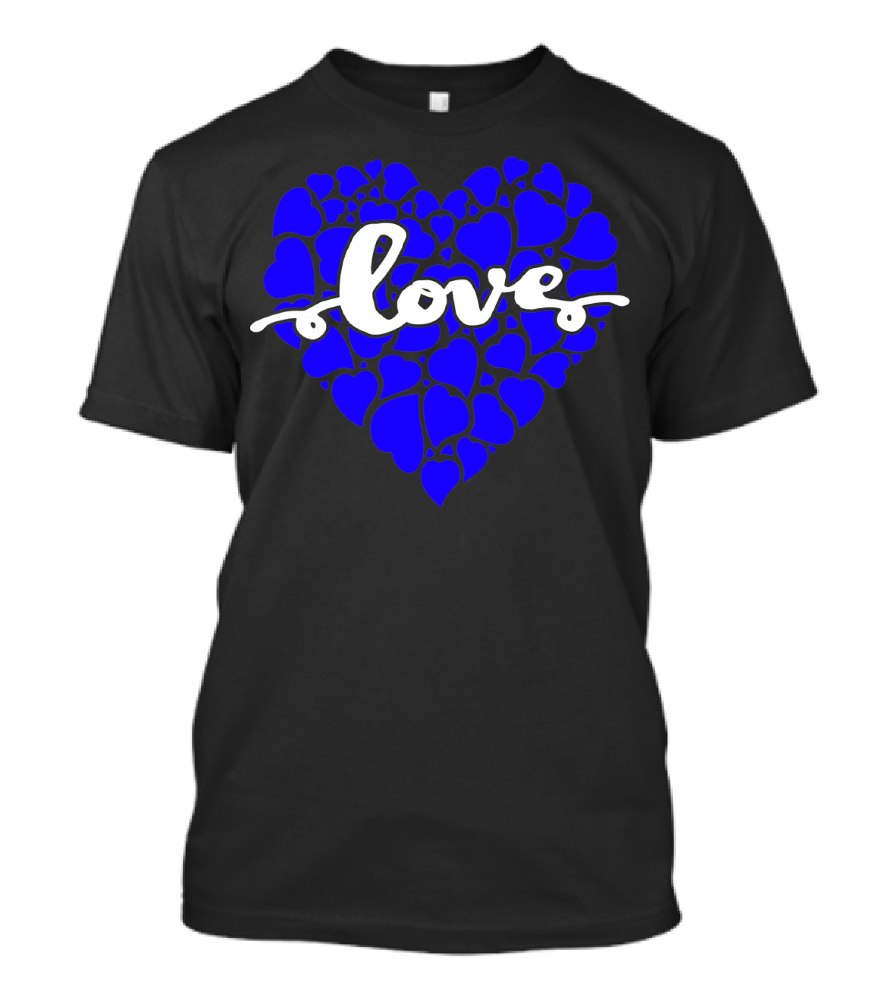 Love Heart Blue Valentines T-Shirt