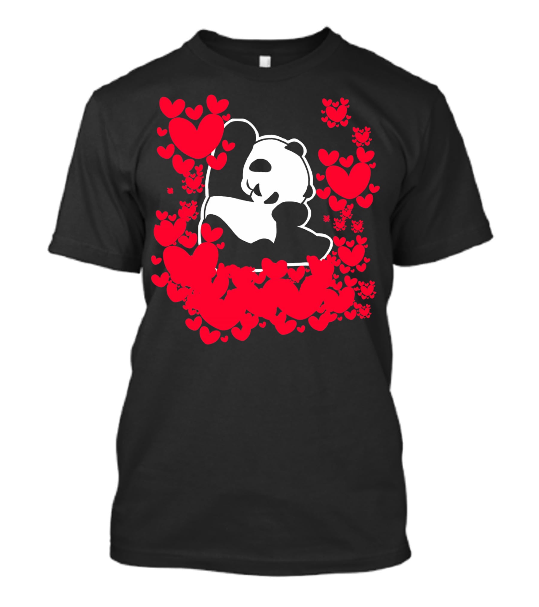 Panda Love Valentines Day Cute Heart Panda Valentines Day T-Shirt