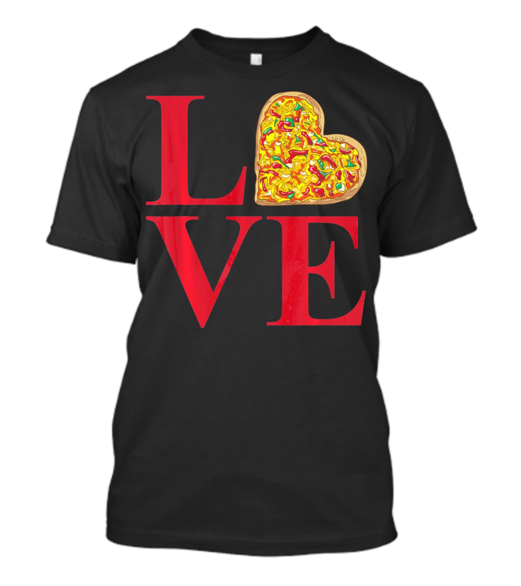 Love Pizza Heart Valentines Day Pizza Lover T-Shirt