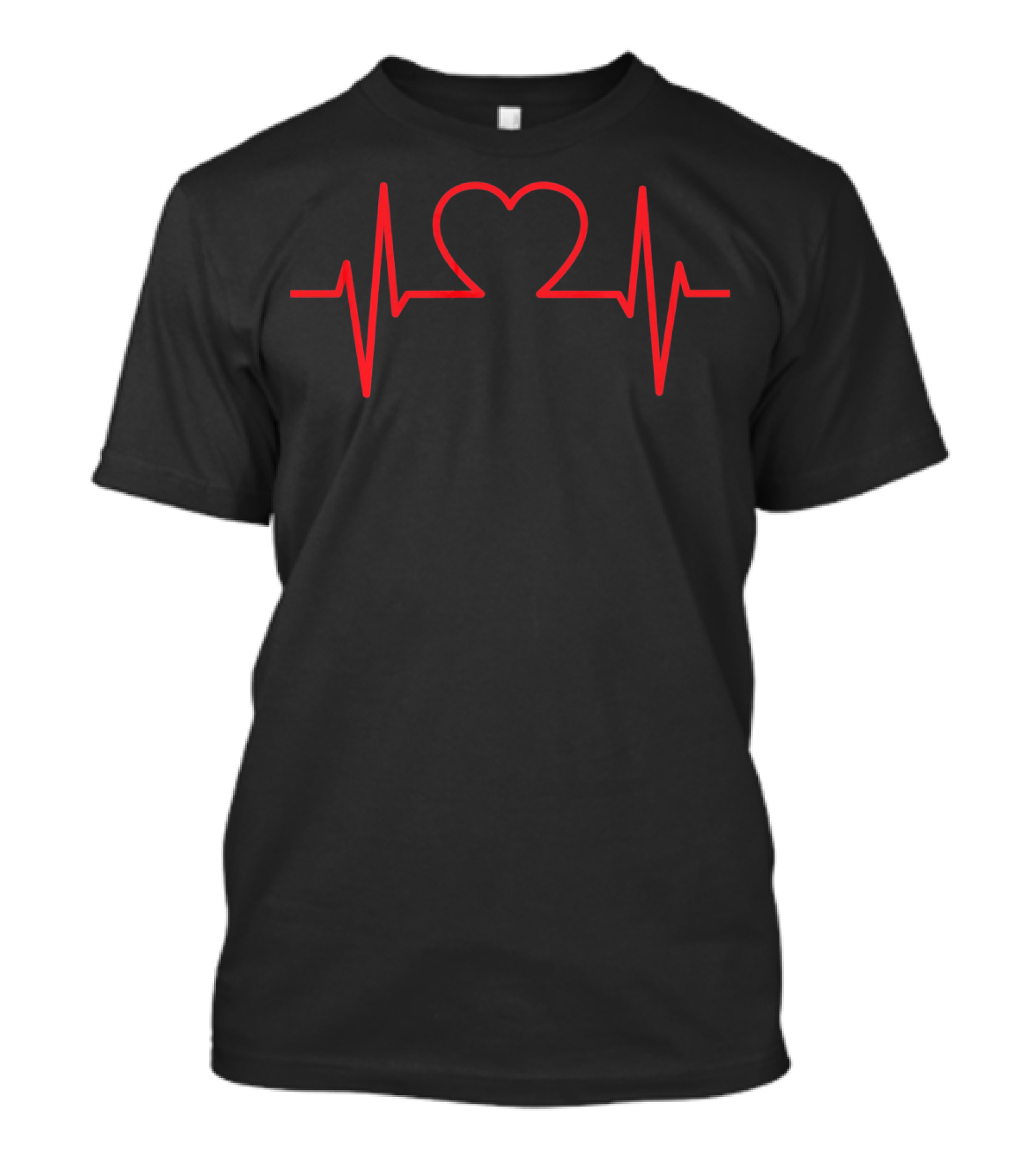 Red EKG Heartbeat Valentine T-Shirt