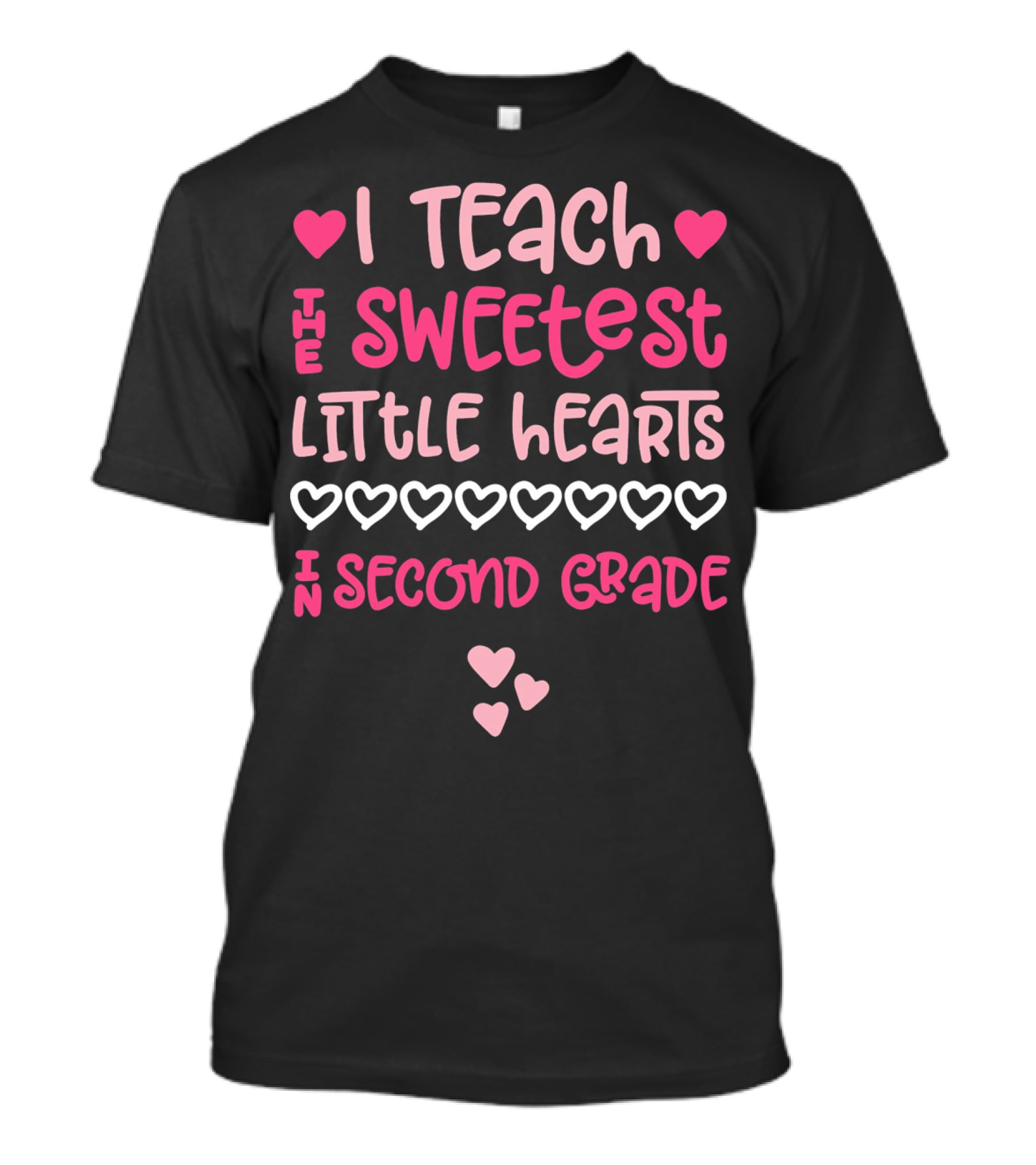 Teacher Valentine I Teach The Sweetest Little Hearts In Second Grade T-Shirt
