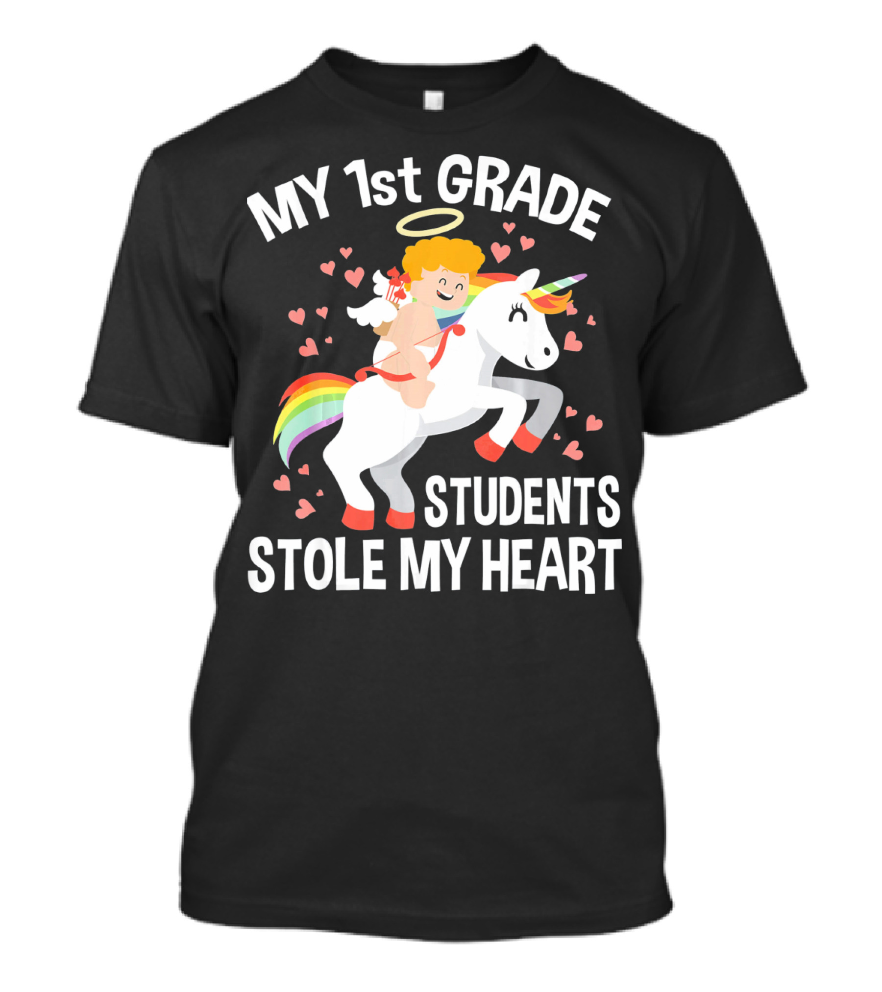 My 1st Grade Students Stole My Heart Valentine's Day Unicorn T-Shirt