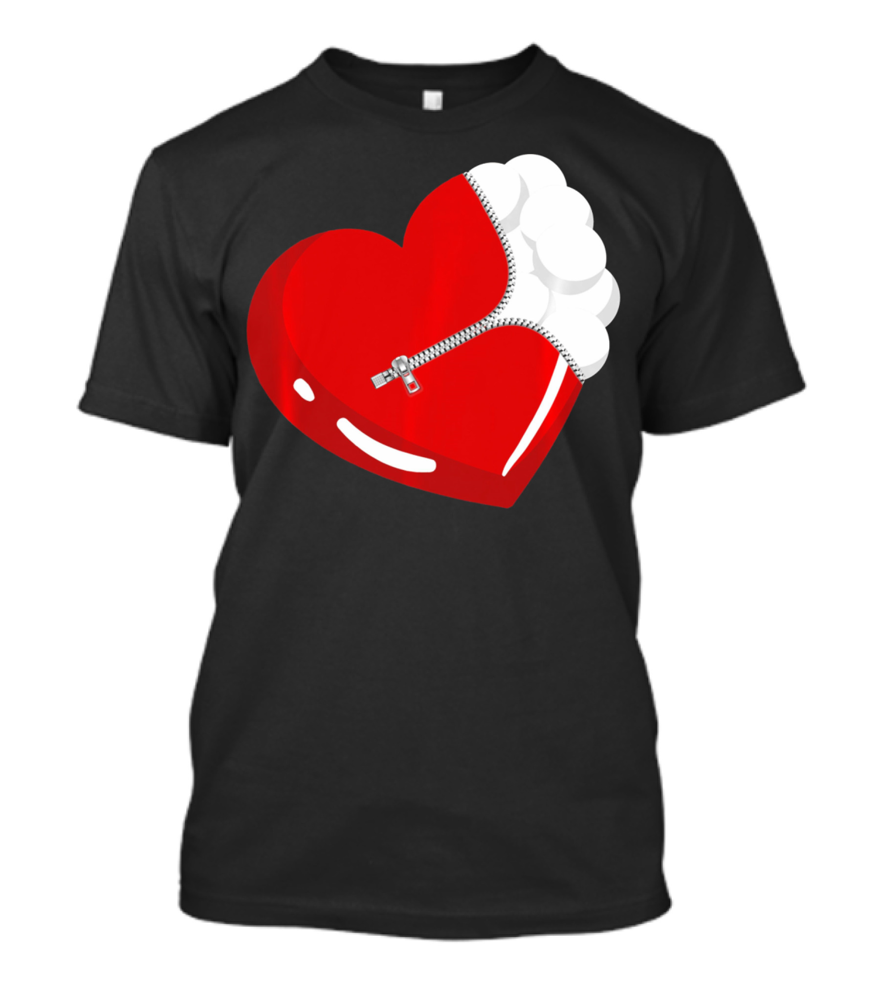 Lacrosse Ball Heart With Zipper Valentines T-Shirt