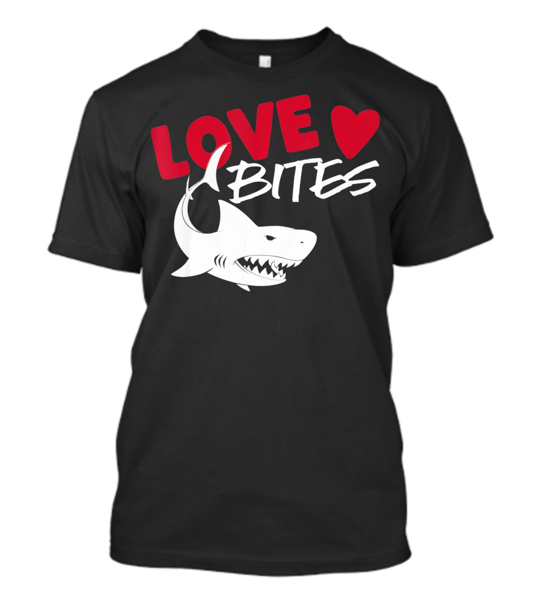 Valentines Day Shark Love Bites T-Shirt