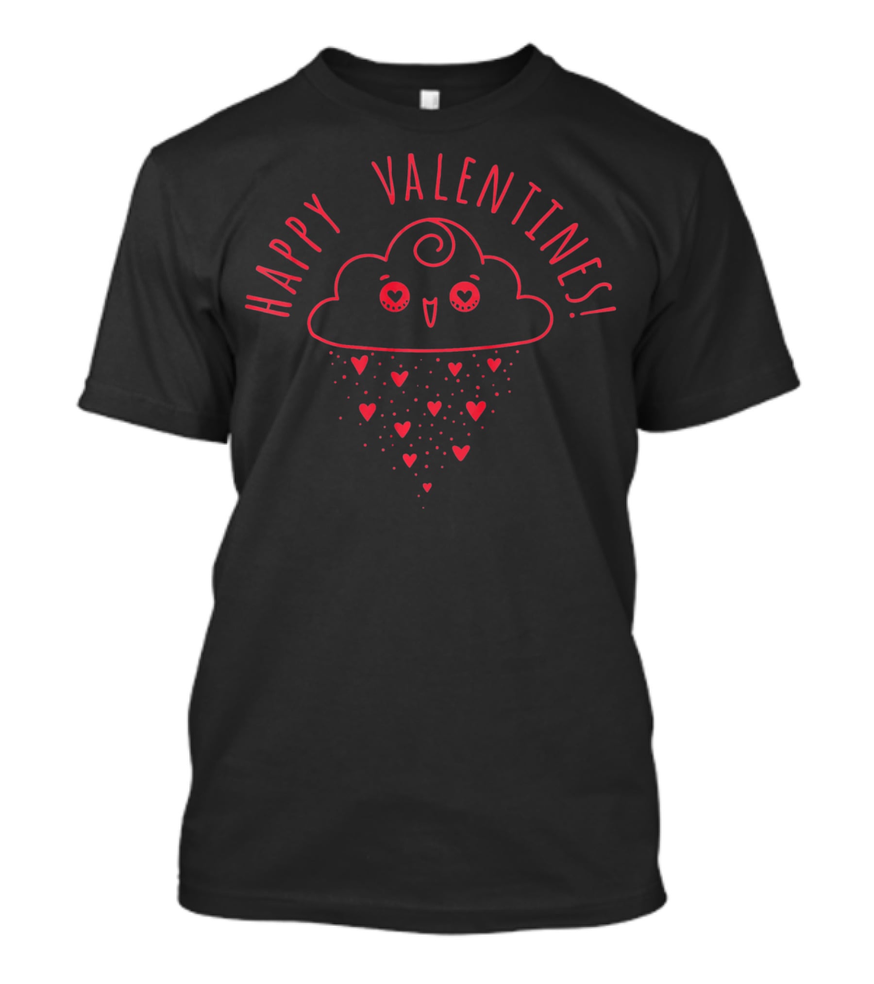 Happy Valentines Meteorologist Romantic Hearts Cloud T-Shirt