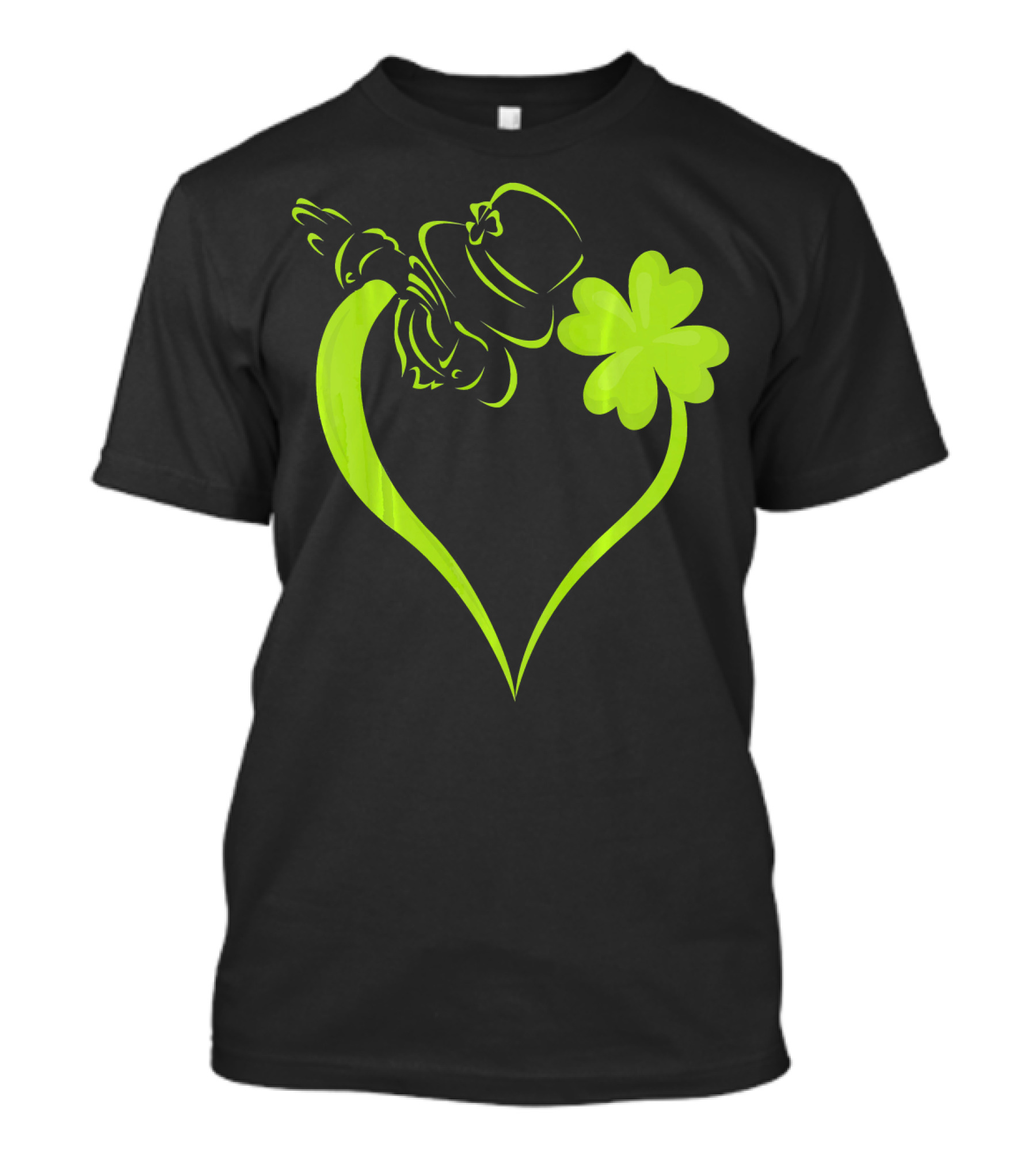 Dabbing Leprechaun Heart Shamrock St Patrick's T-Shirt