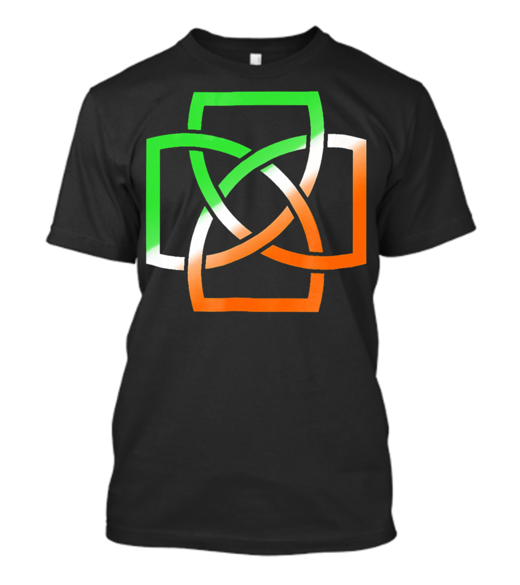Irish Celtic Knot With Tricolor Flag Elements T-Shirt