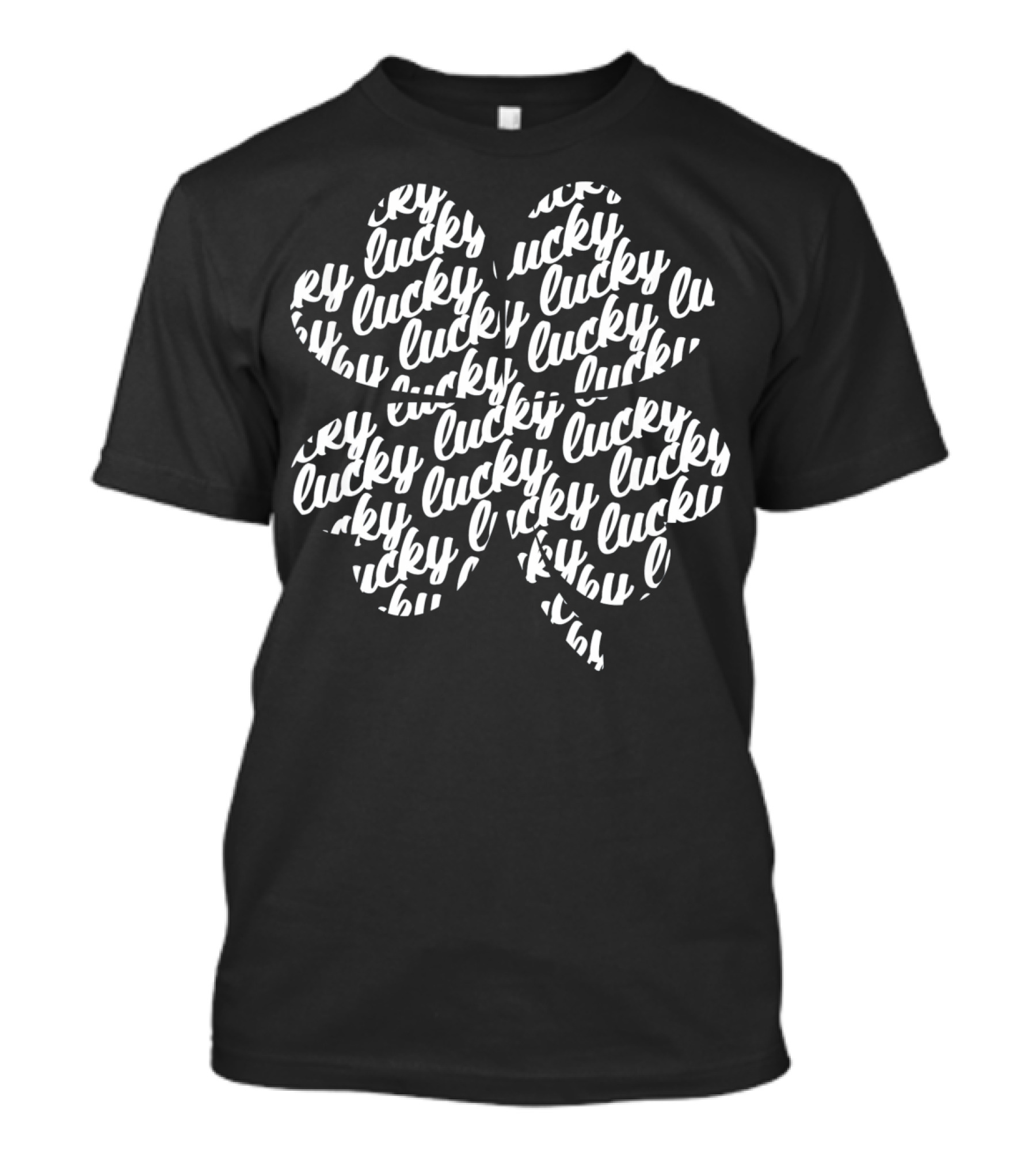 Lucky Shamrock Lucky Text T-Shirt