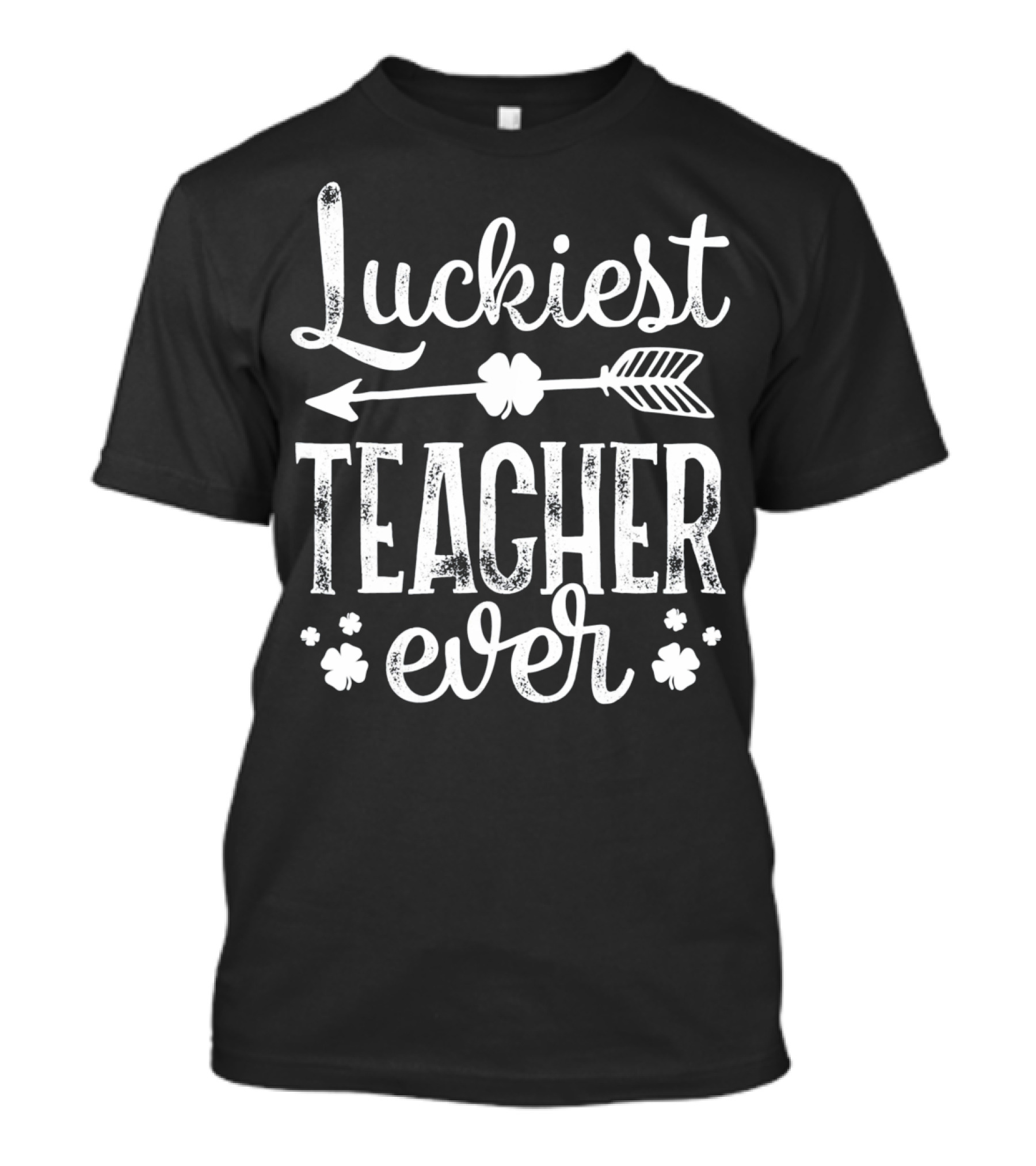 Luckiest Teacher Ever Arrow And Shamrock T-Shirt