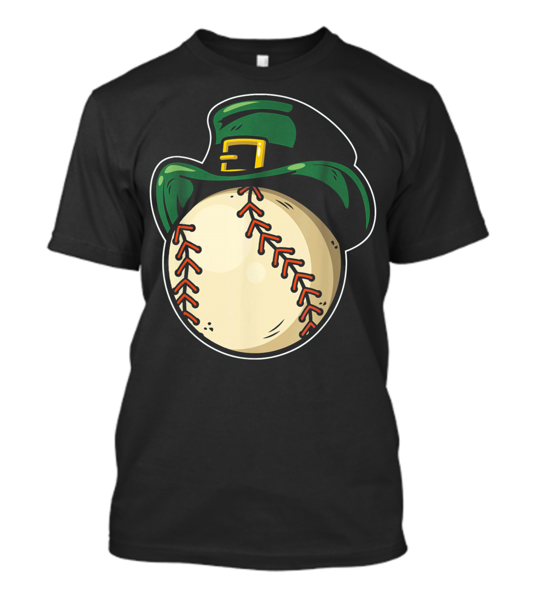 St Patricks Day Baseball With Green Hat Patric T-Shirt