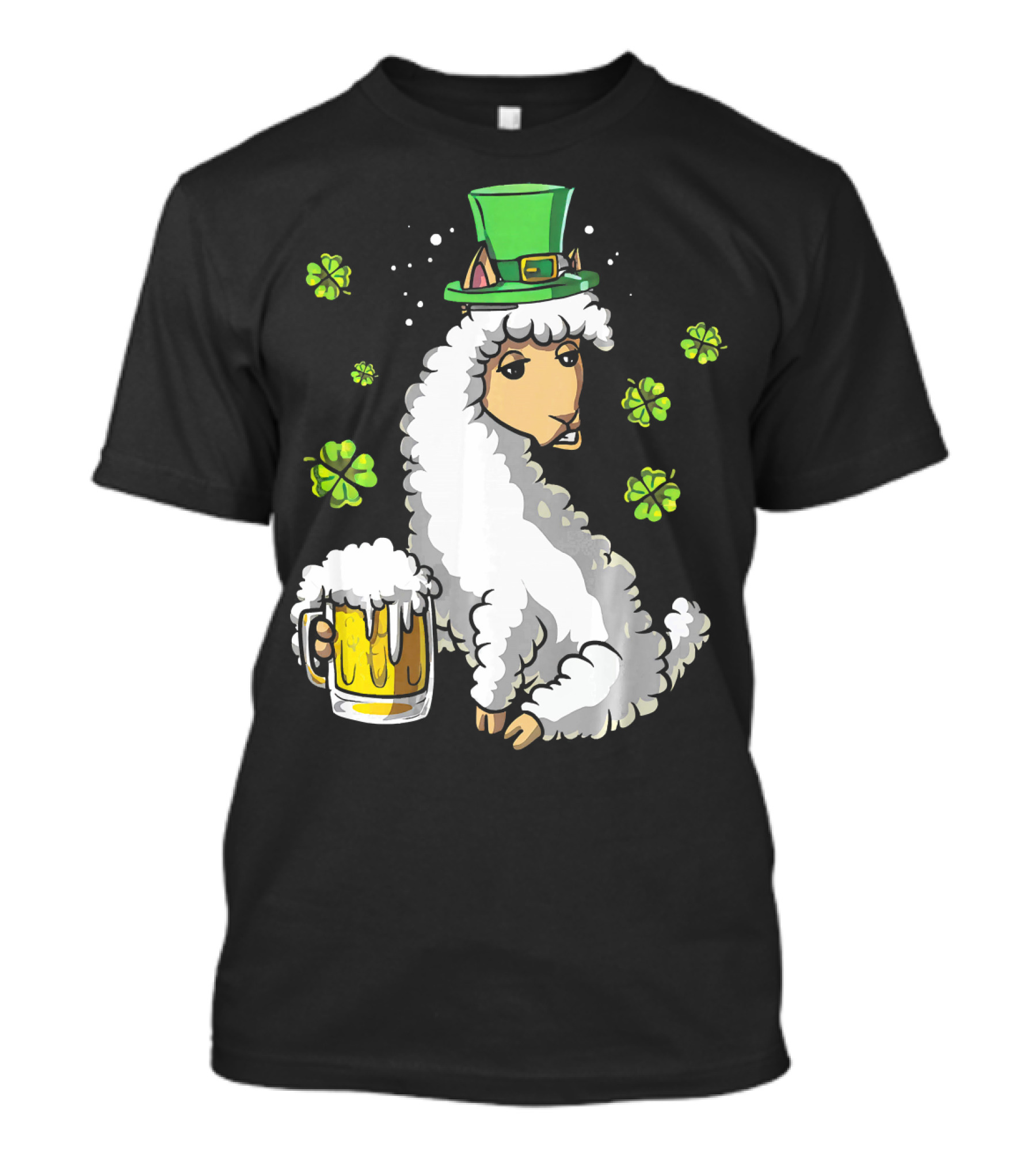 Leprechaun Sheep With Beer And Shamrocks T-Shirt