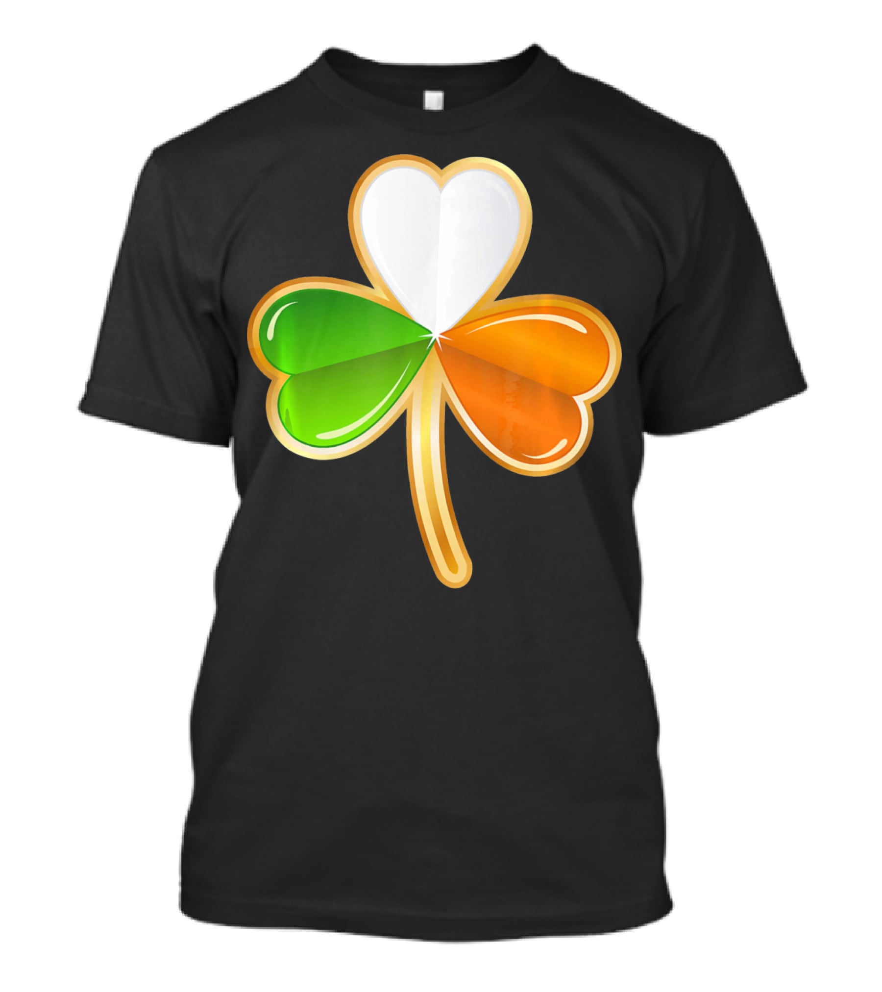 Shamrock Irish Flag Colors Green Tie St Pat T-Shirt