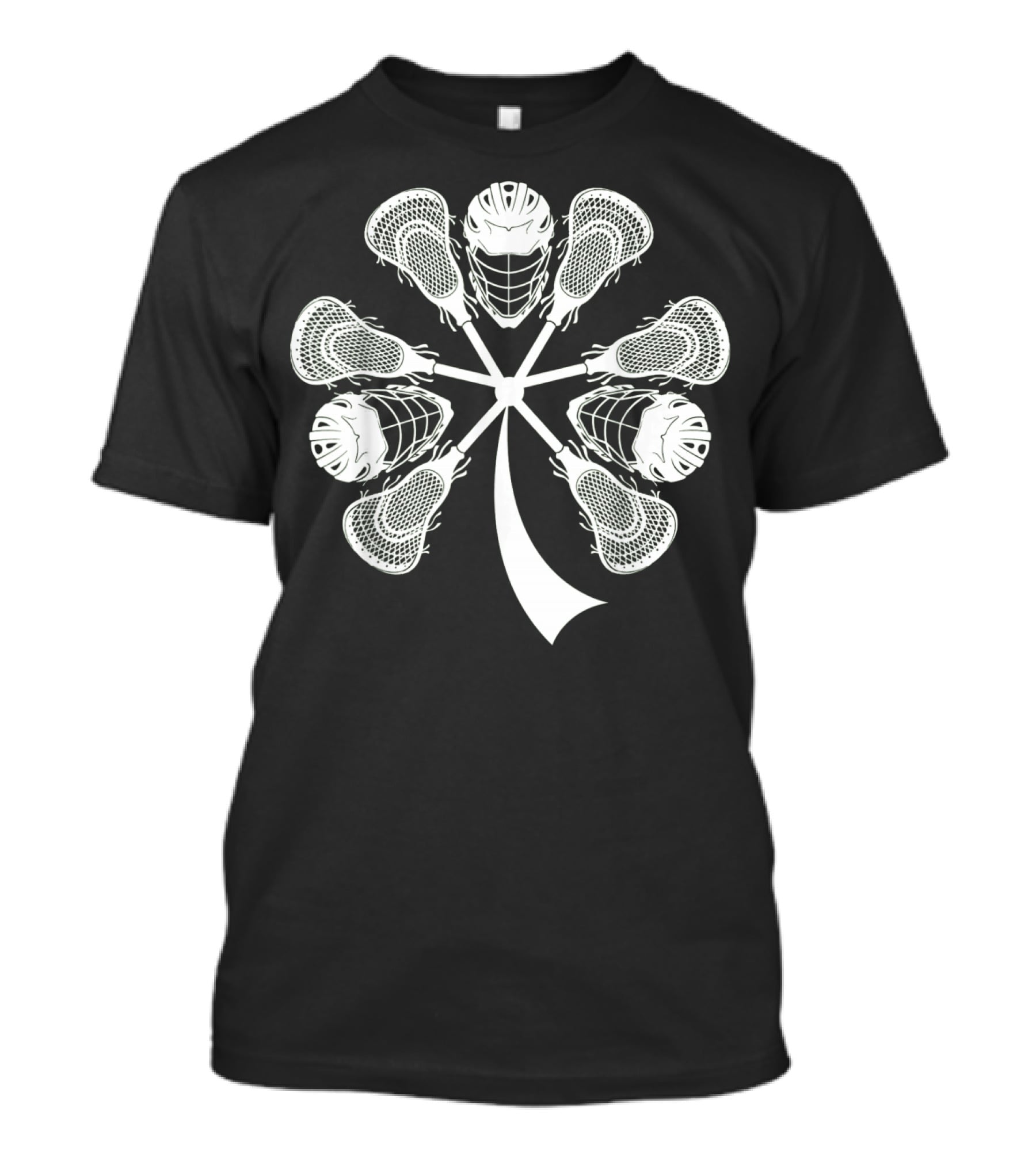Irish Lacrosse Helmet And Sticks Shamrock T-Shirt
