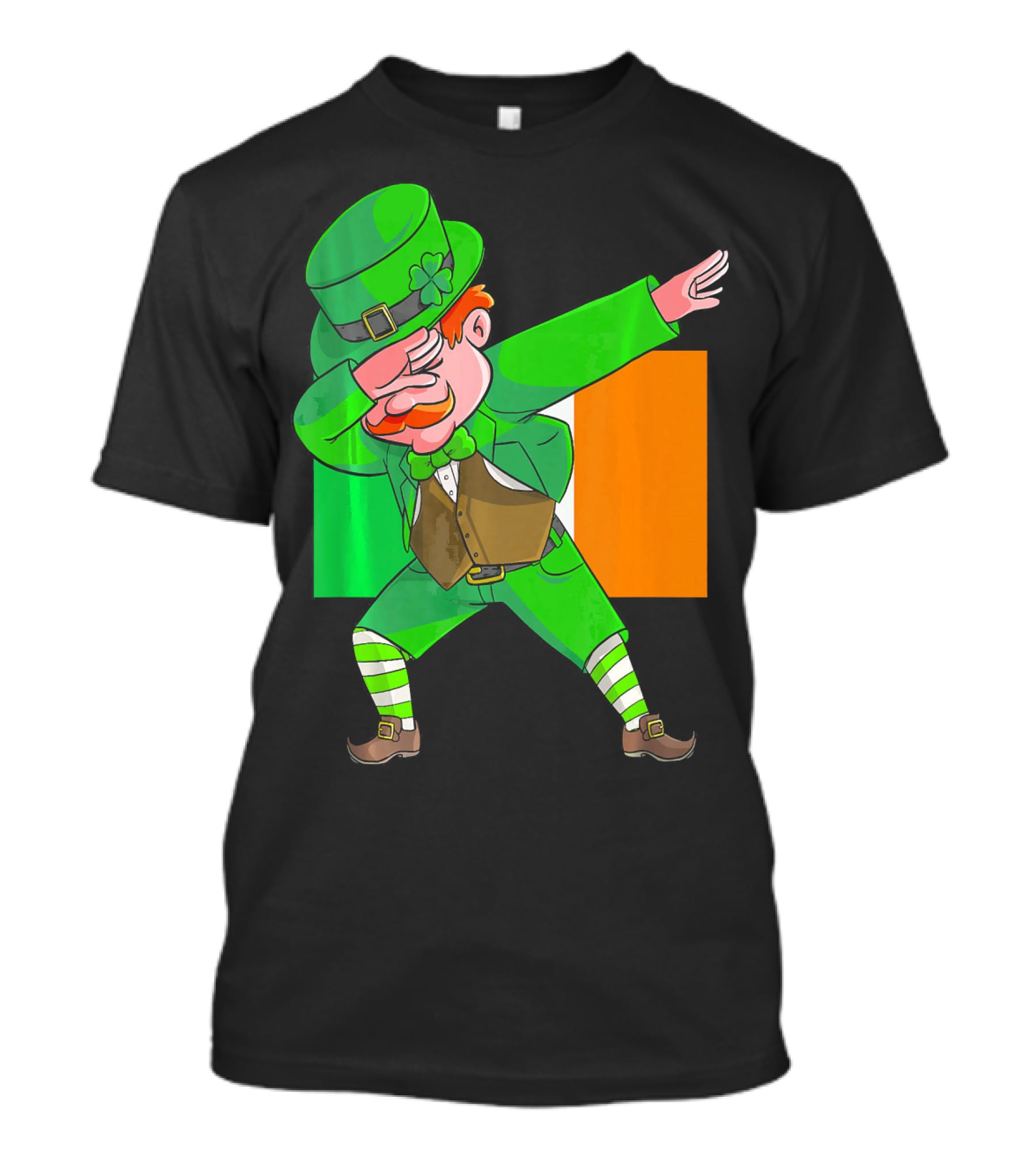 Dabbing Leprechaun Ireland Flag St. Patrick's Day Fun T-Shirt