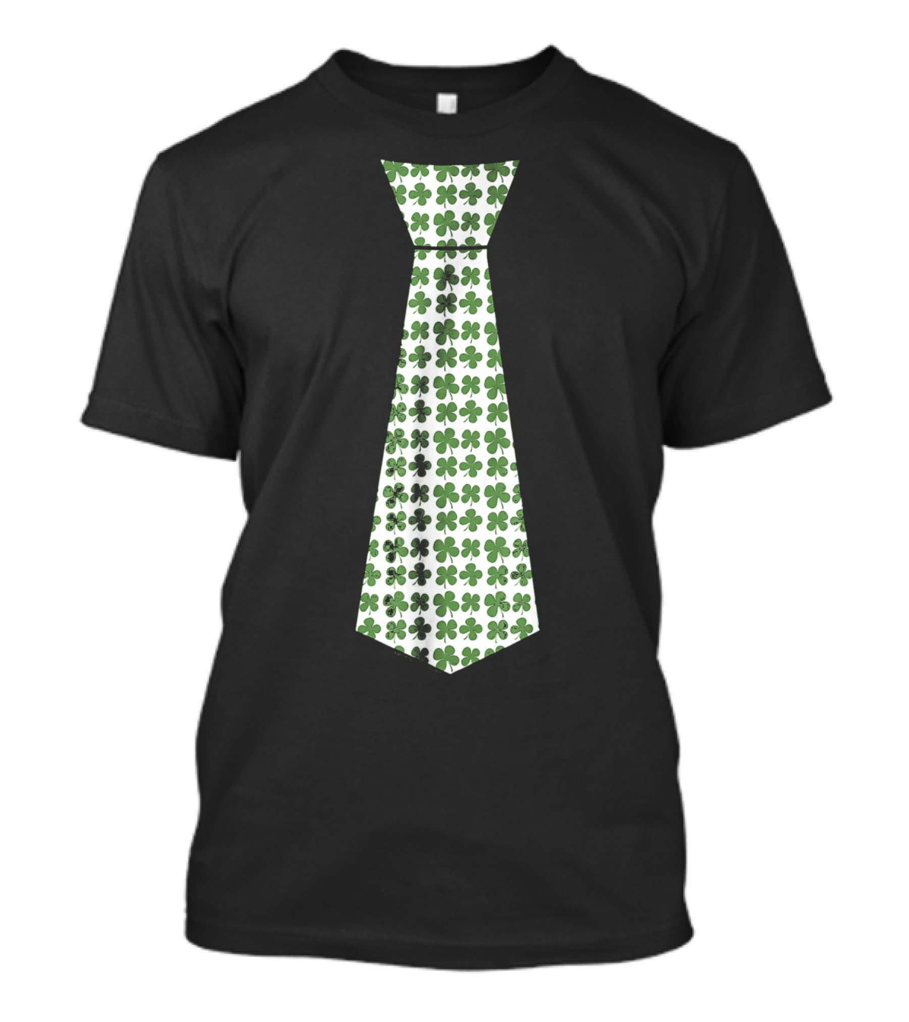 Cute Green Shamrock Necktie For St. Patrick's Day Celebrations T-Shirt