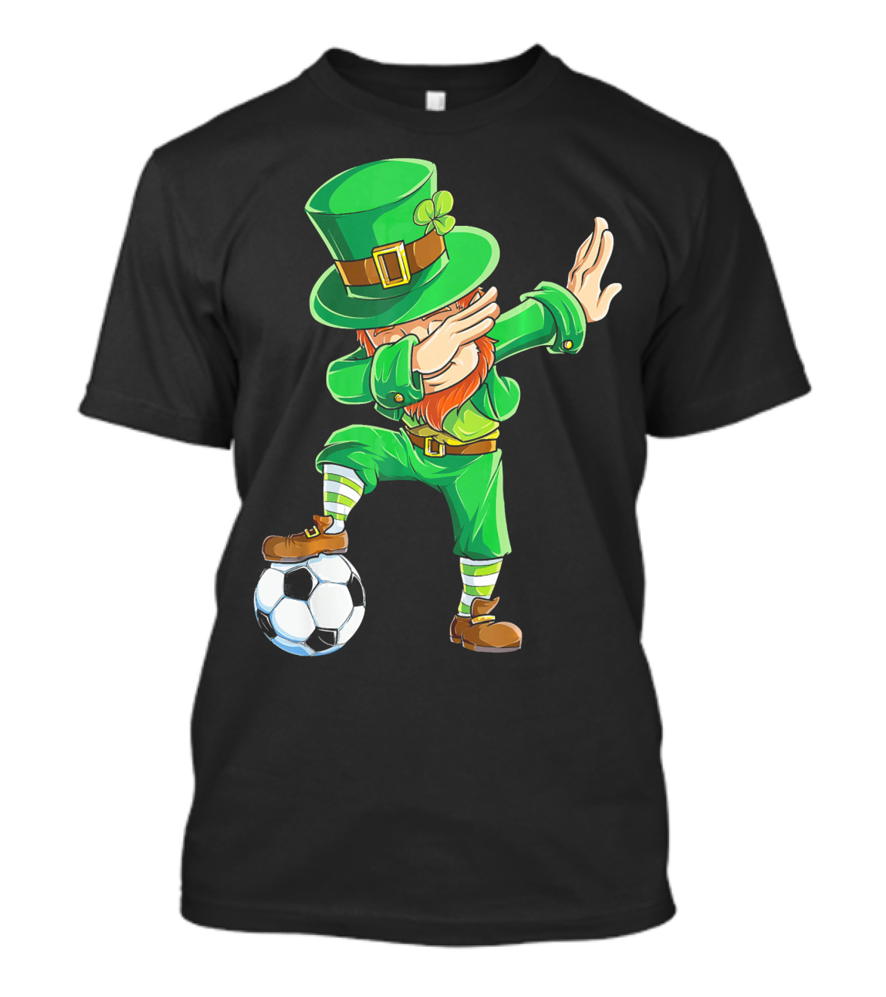 Dabbing Leprechaun Soccer Ball St Patricks Day T-Shirt