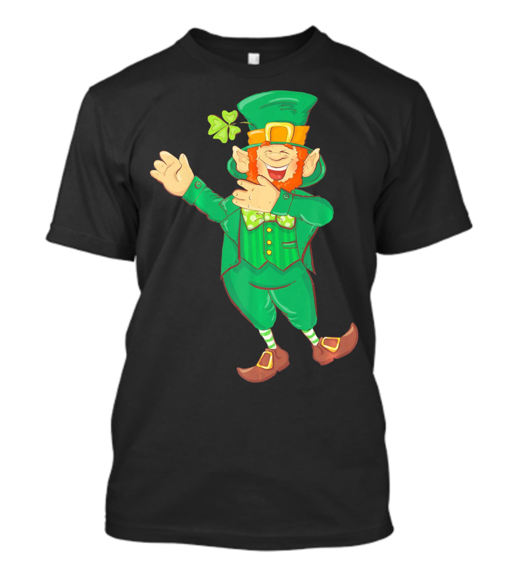 St Paddy Leprechaun Dabbing Dance Saint Clover Green T-Shirt
