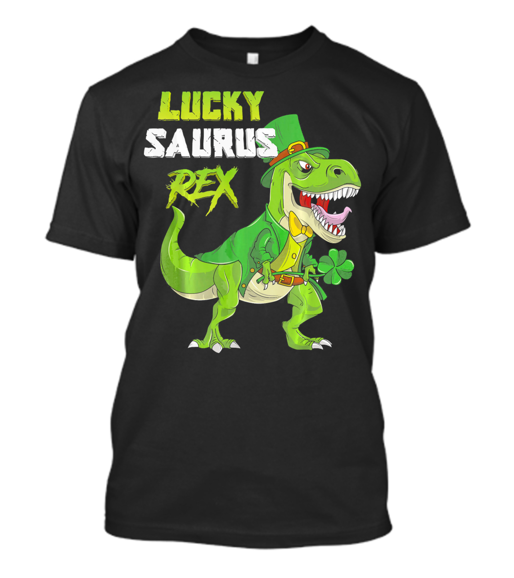 Lucky Saurus Rex St. Patrick's Day Kids T-Rex T-Shirt