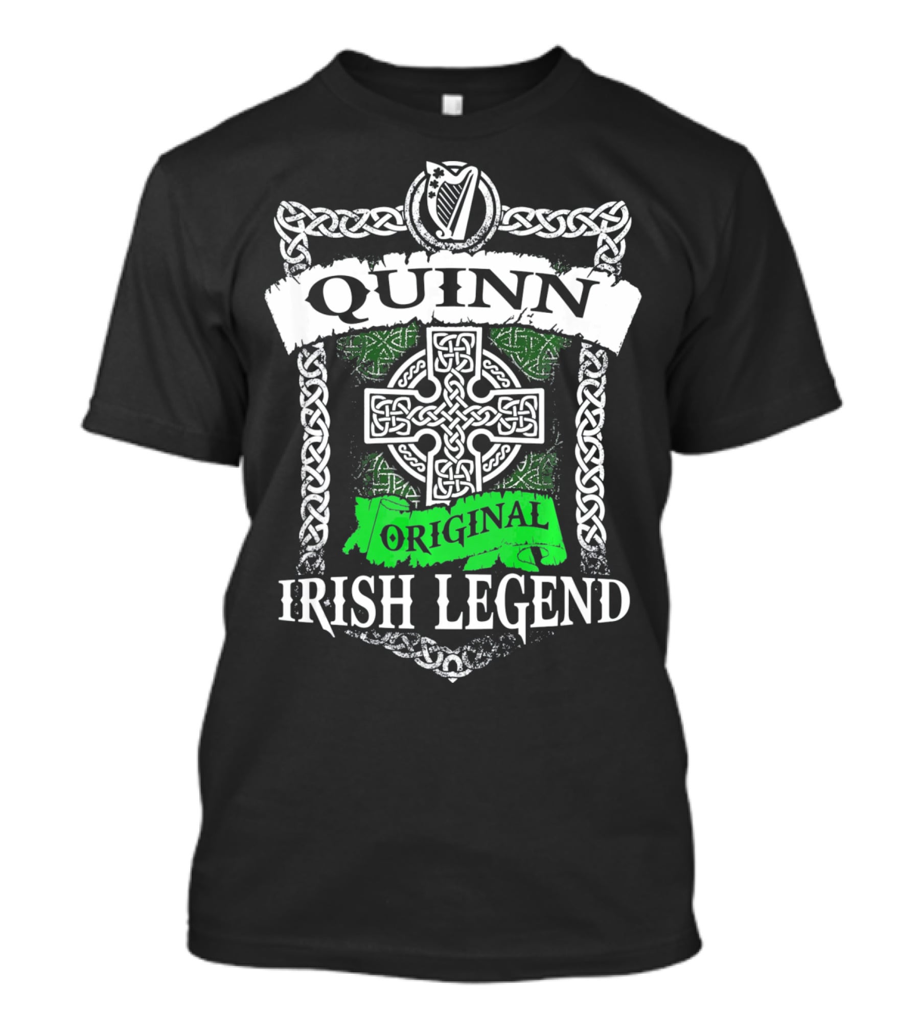 QUINN Original Irish Legend Celtic Knot Cross T-Shirt