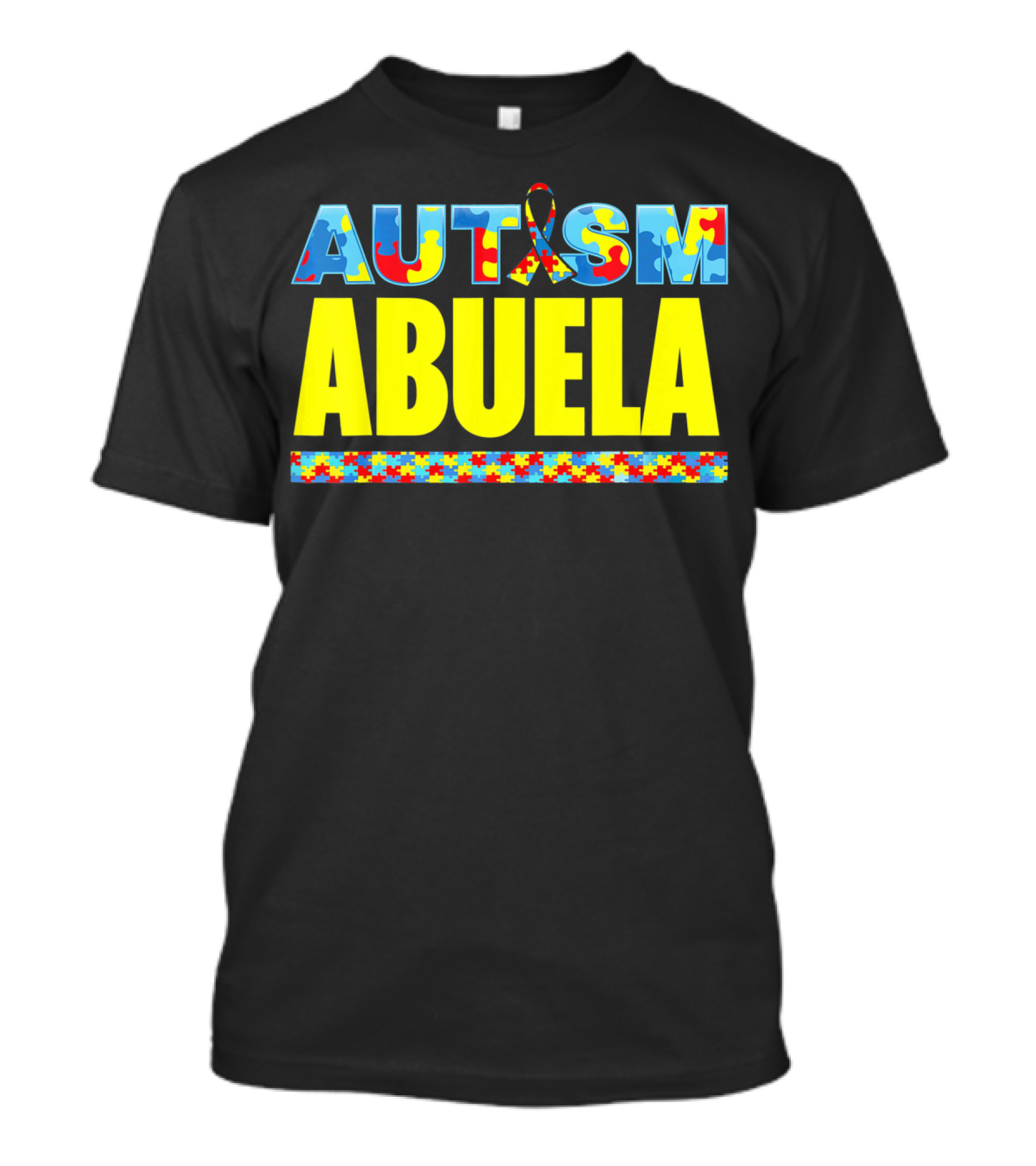 Autism Awareness Abuela Puzzle Ribbon Support T-Shirt