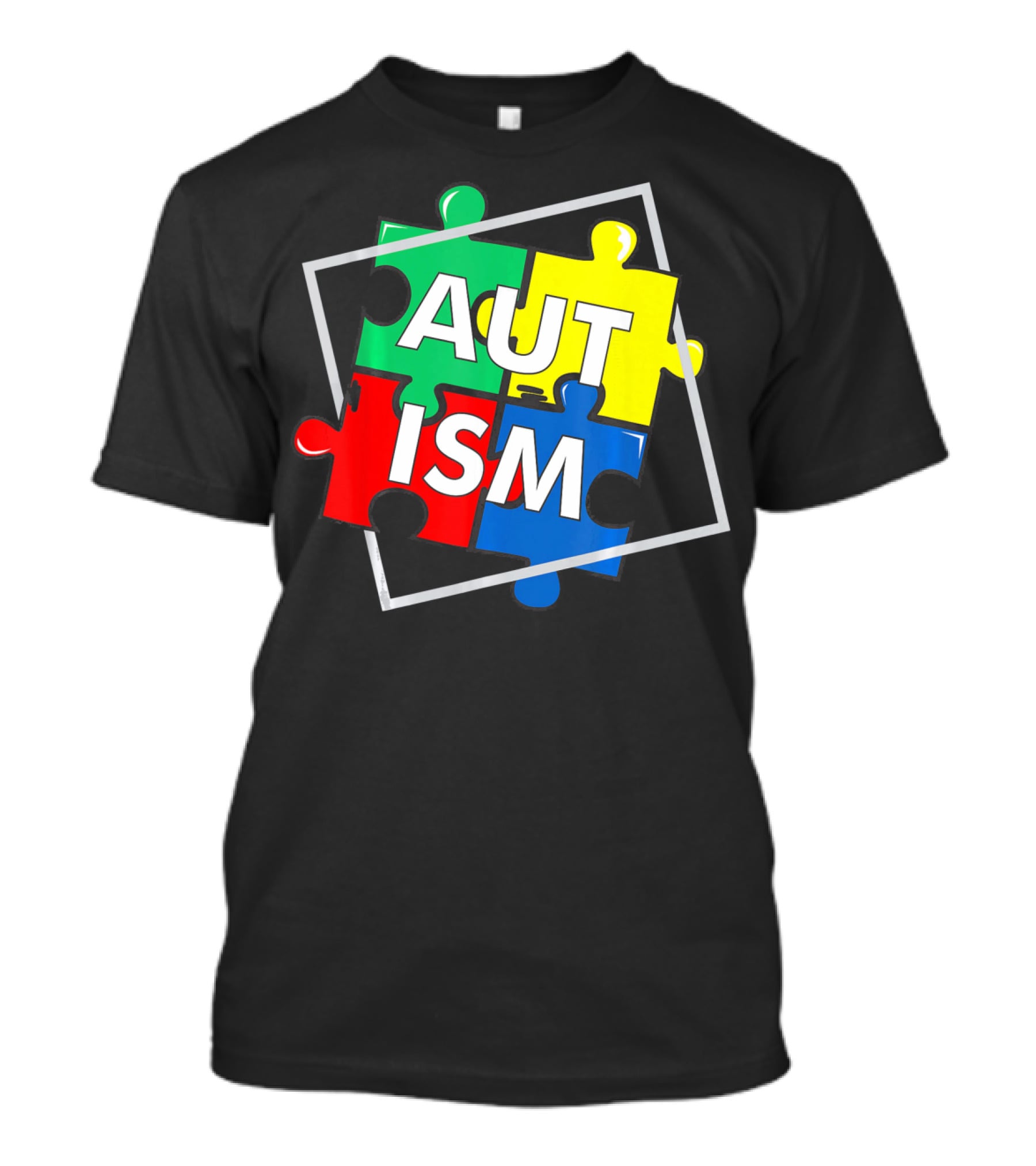 Autism Puzzle Awareness Day Colorful Puzzle Pieces T-Shirt