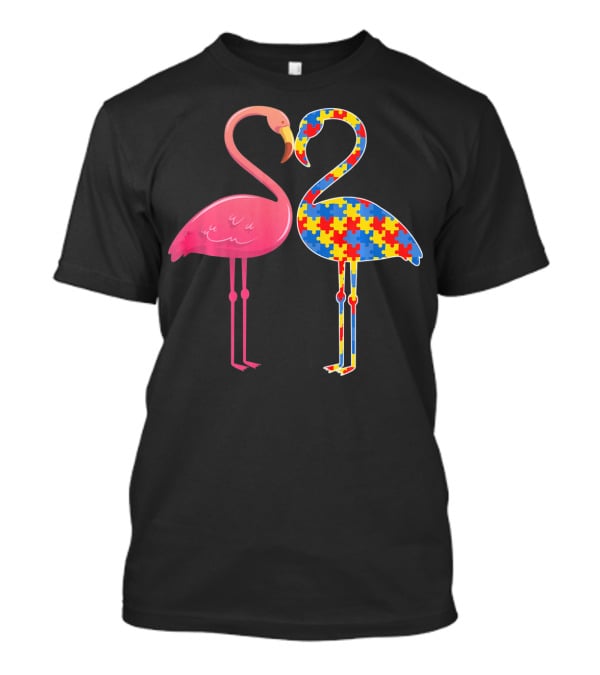 Flamingo Puzzle Autism Awareness T-Shirt